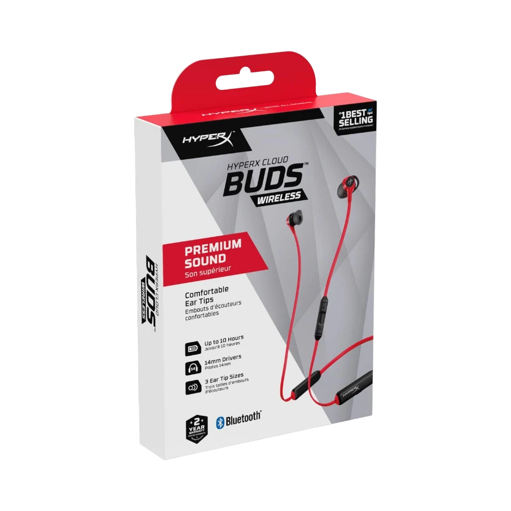 HyperX Cloud Buds Wireless Neckband In-Ear Headphones (Black/Red) — Being Shipped