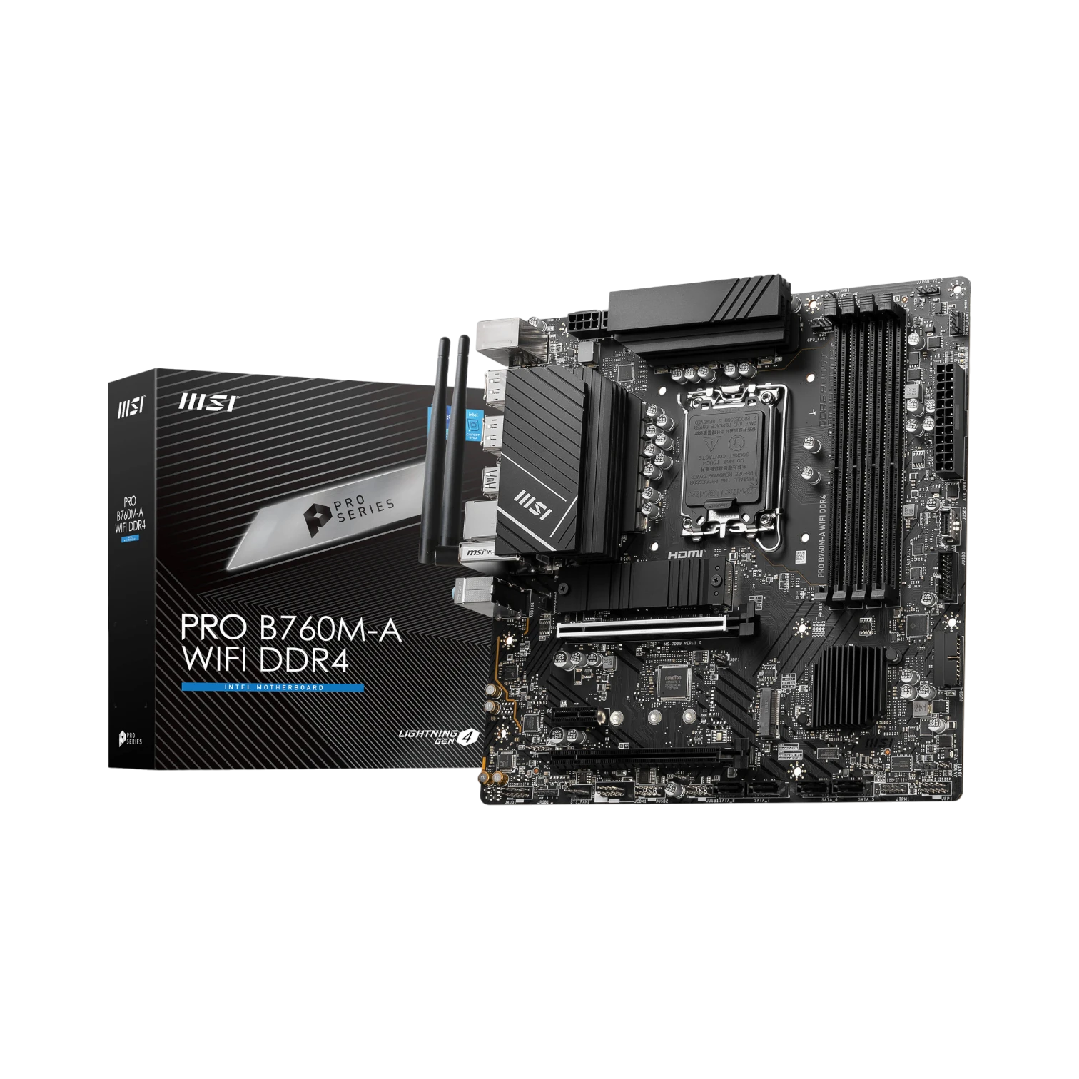 MSI PRO B760M-A WIFI DDR4 LGA 1700 Micro-ATX Motherboard — Being Shipped