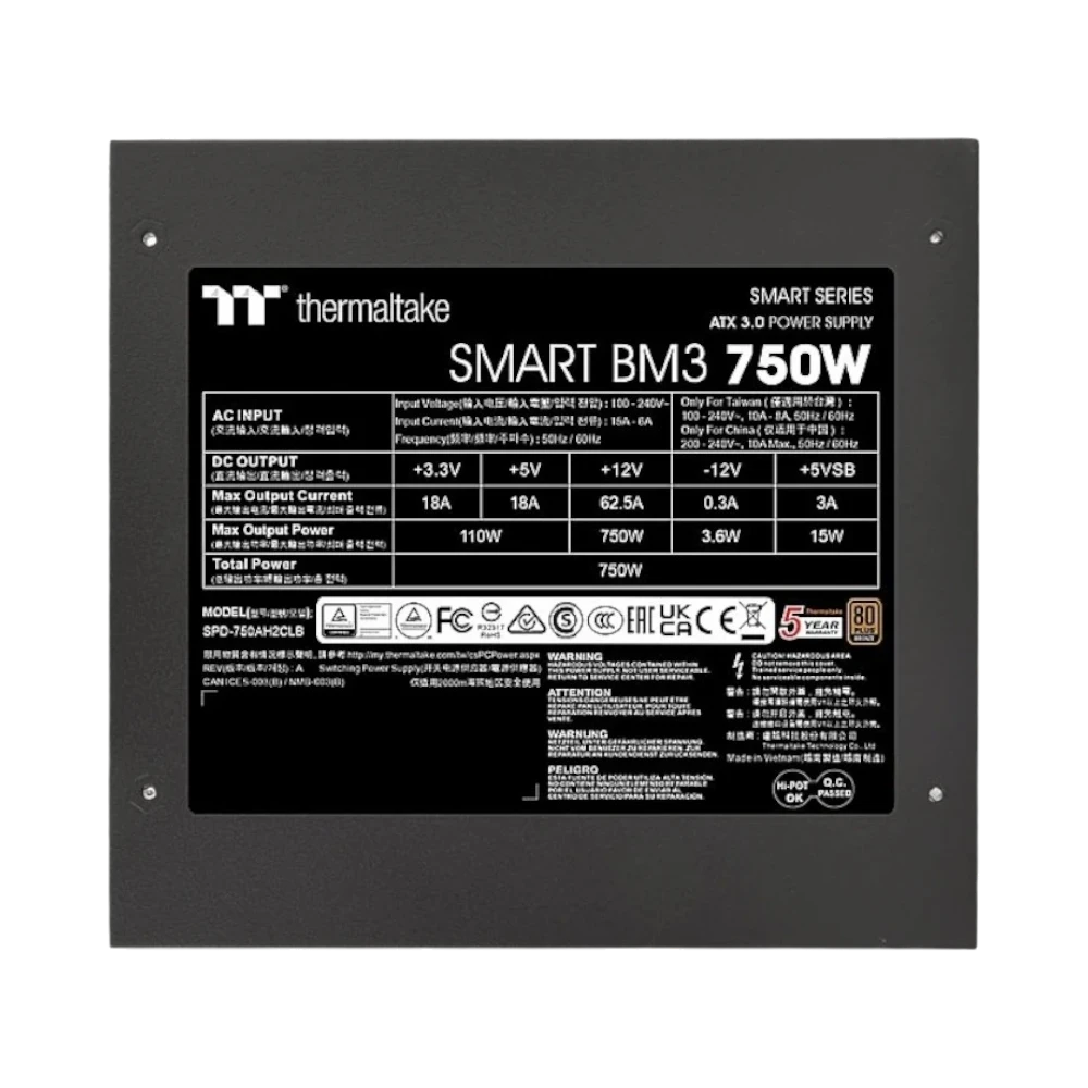 Thermaltake Smart BM3 750W 80 Plus Bronze Semi-Modular Power Supply — Being Shipped