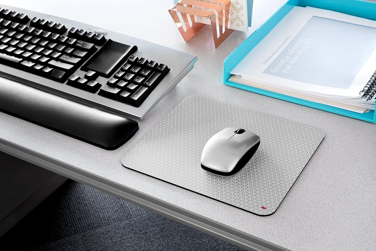 3M Precise Mouse Pad with Non-Skid Backing (Gray) — Being Shipped