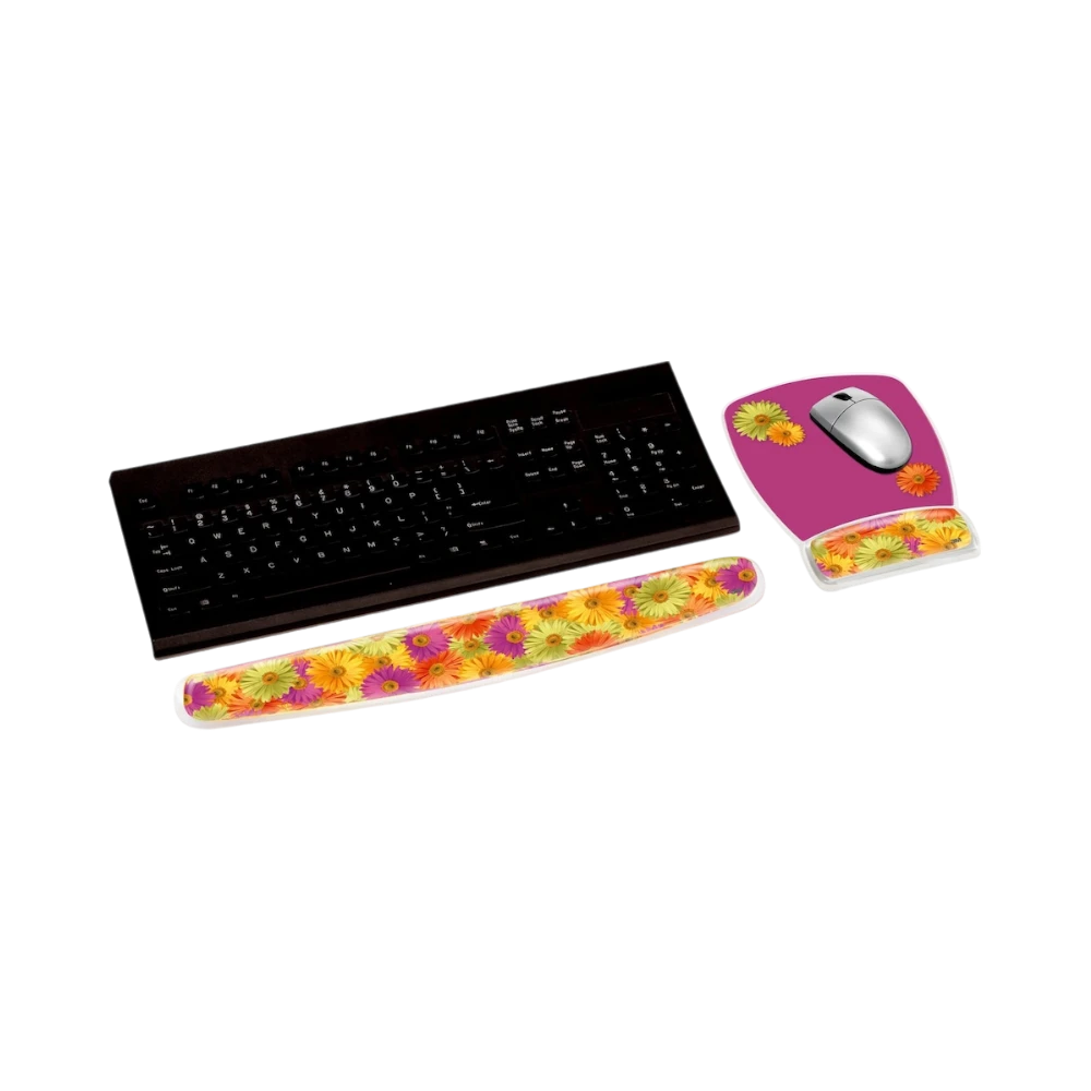 3M MW308DS Mouse Pad with Gel Wrist Rest (Daisy Design) — Being Shipped