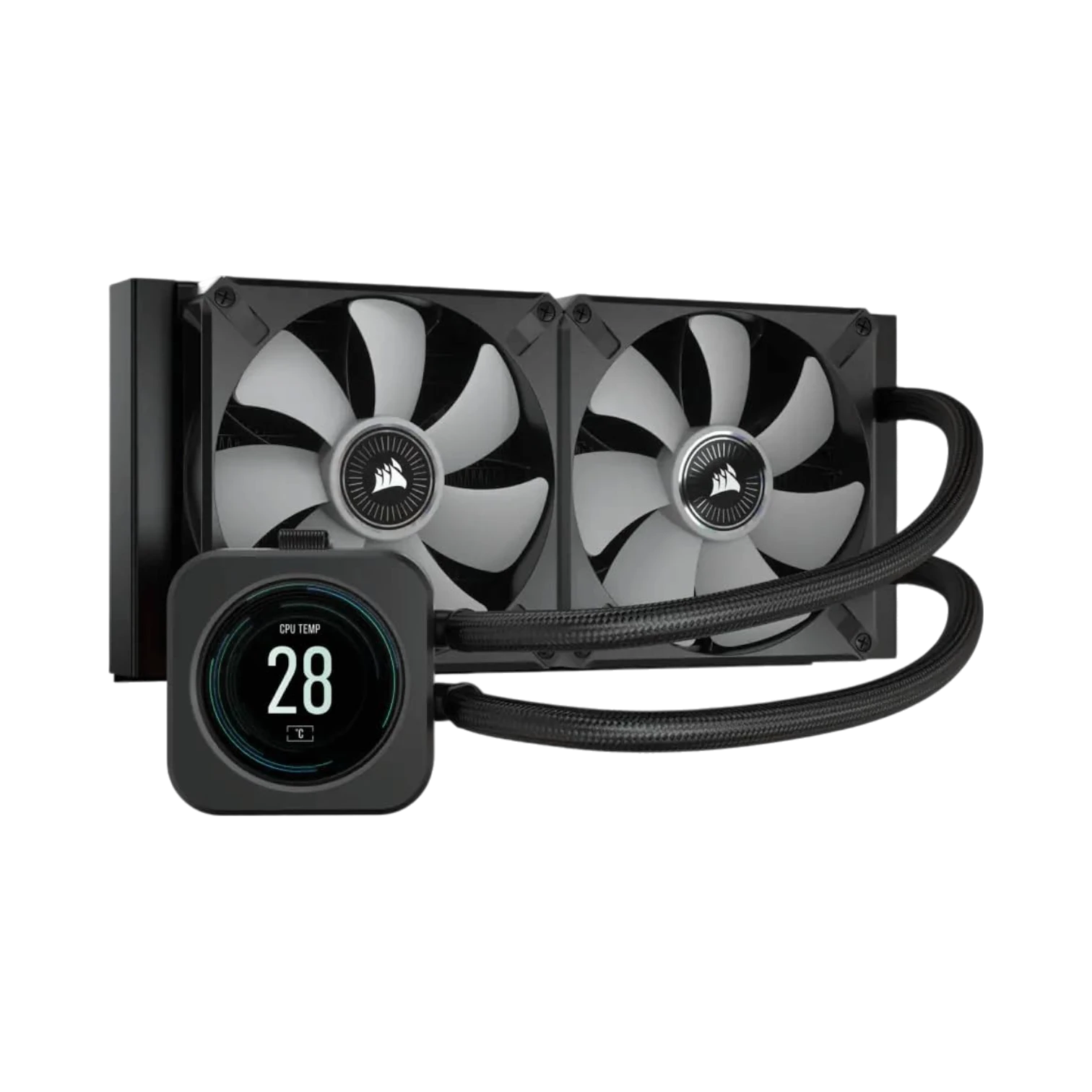 Corsair iCUE H100i ELITE LCD Display Liquid CPU Cooler (Black) — Being Shipped