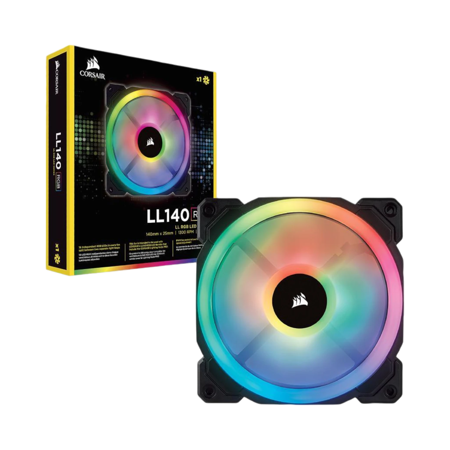 Corsair LL120 RGB 120mm Dual Light Loop RGB LED PWM Fan (White) — Being Shipped