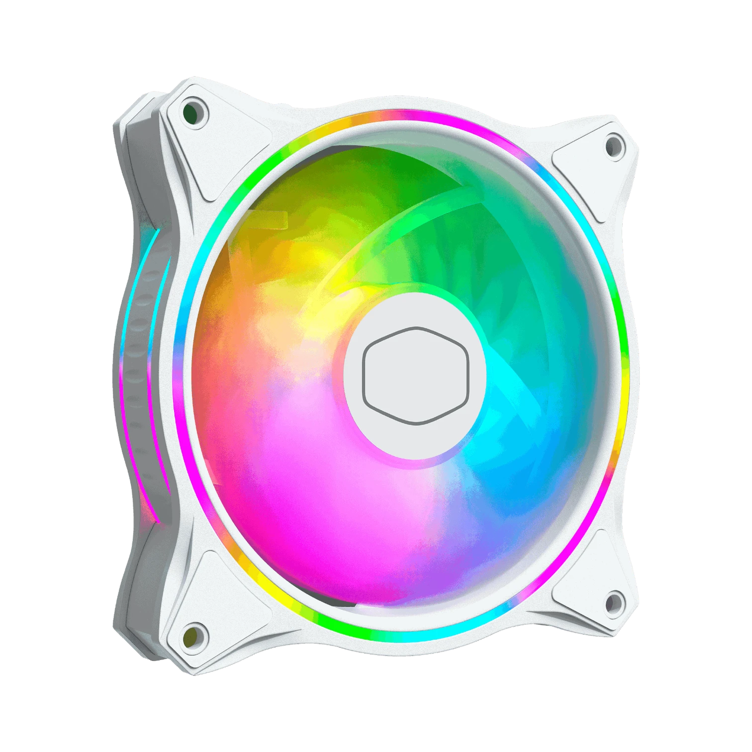 Cooler Master MasterFan MF120 Halo 3-Pack RGB 120mm Fan (White) — Being Shipped