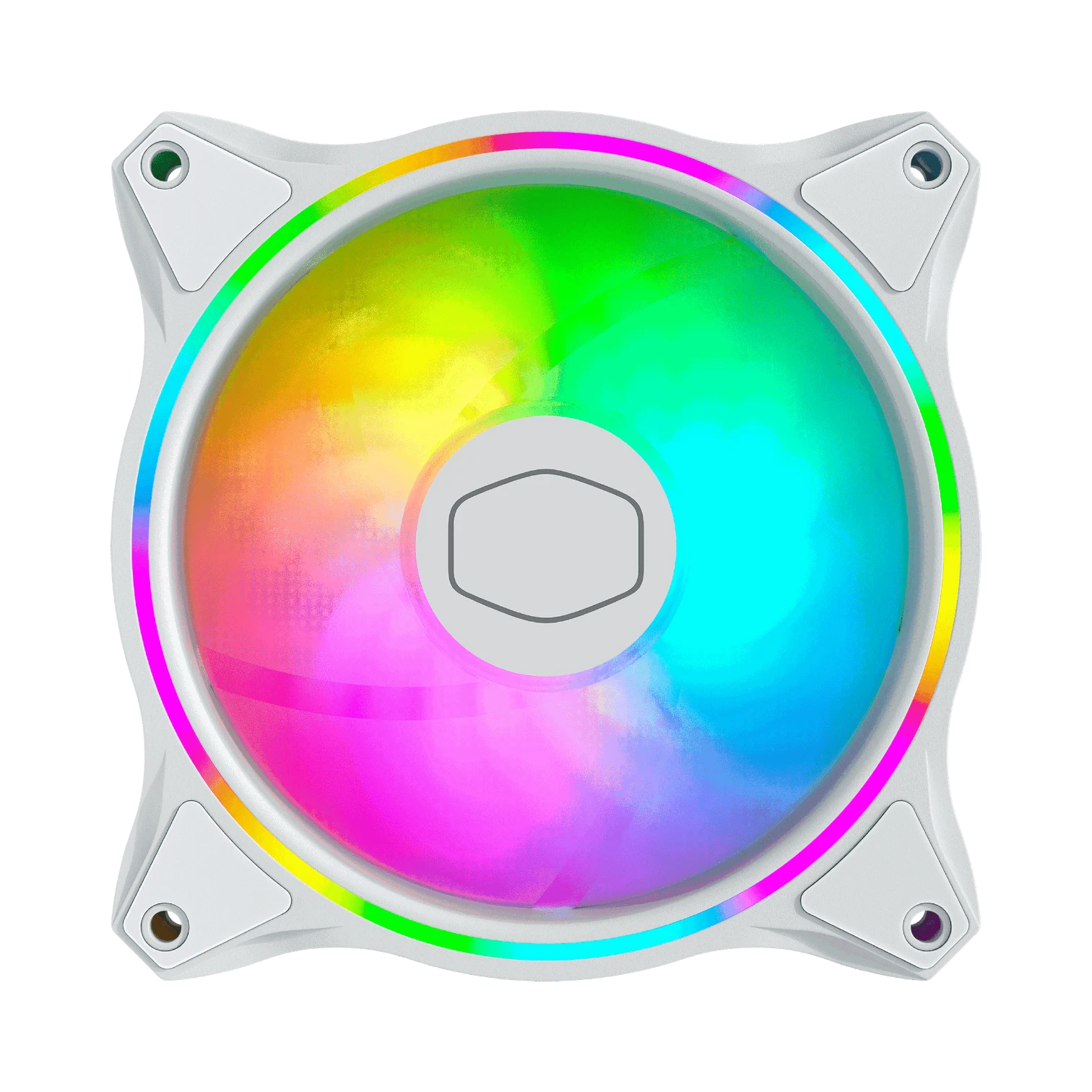 Cooler Master MasterFan MF120 Halo 3-Pack RGB 120mm Fan (White) — Being Shipped