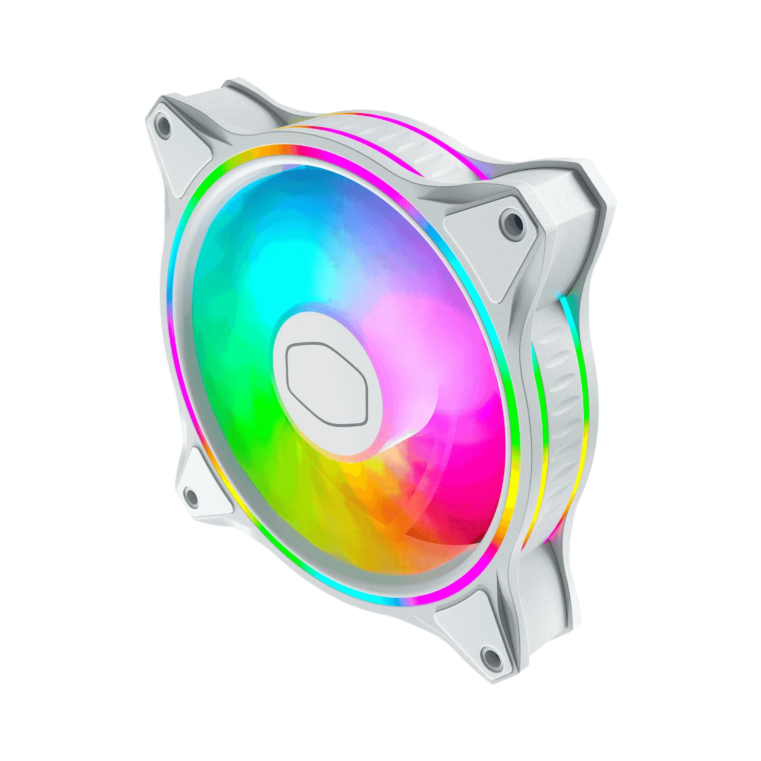 Cooler Master MasterFan MF120 Halo 3-Pack RGB 120mm Fan (White) — Being Shipped