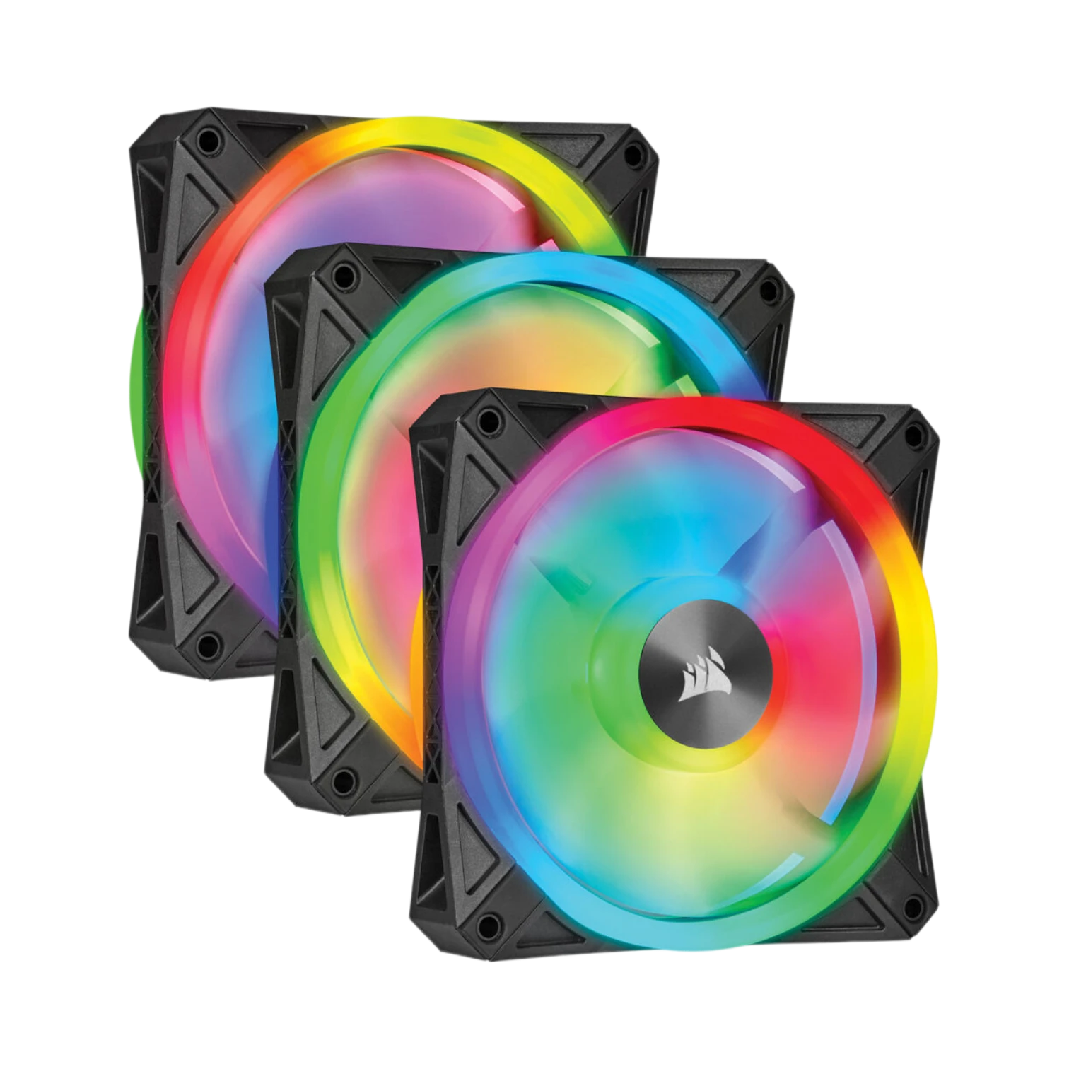 Corsair iCUE QL120 3-Pack RGB 120mm PWM Lighting Node CORE Fan (Black) — Being Shipped