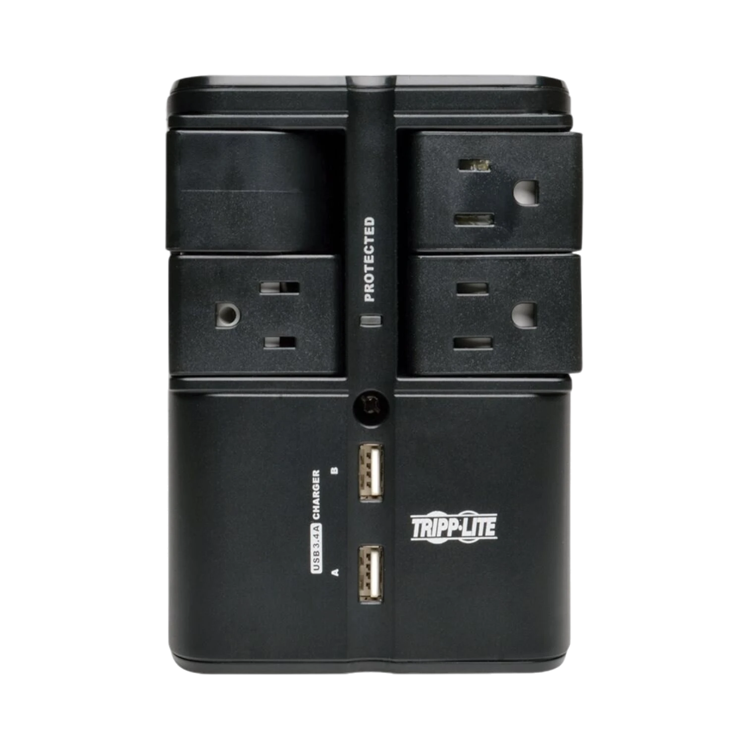 Tripp Lite Surge Protector with 4 Rotatable Outlets and USB Charger — Being Shipped