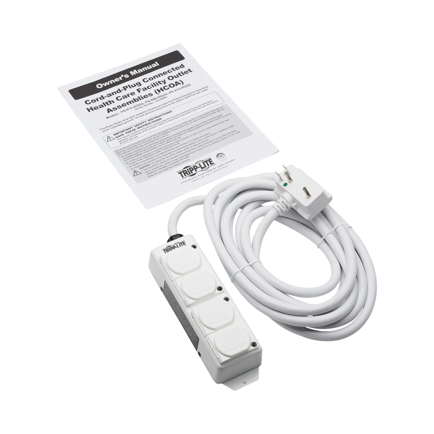 Tripp Lite Safe-IT 15ft Cord 4-Outlets Medical-Grade Power Strip — Being Shipped