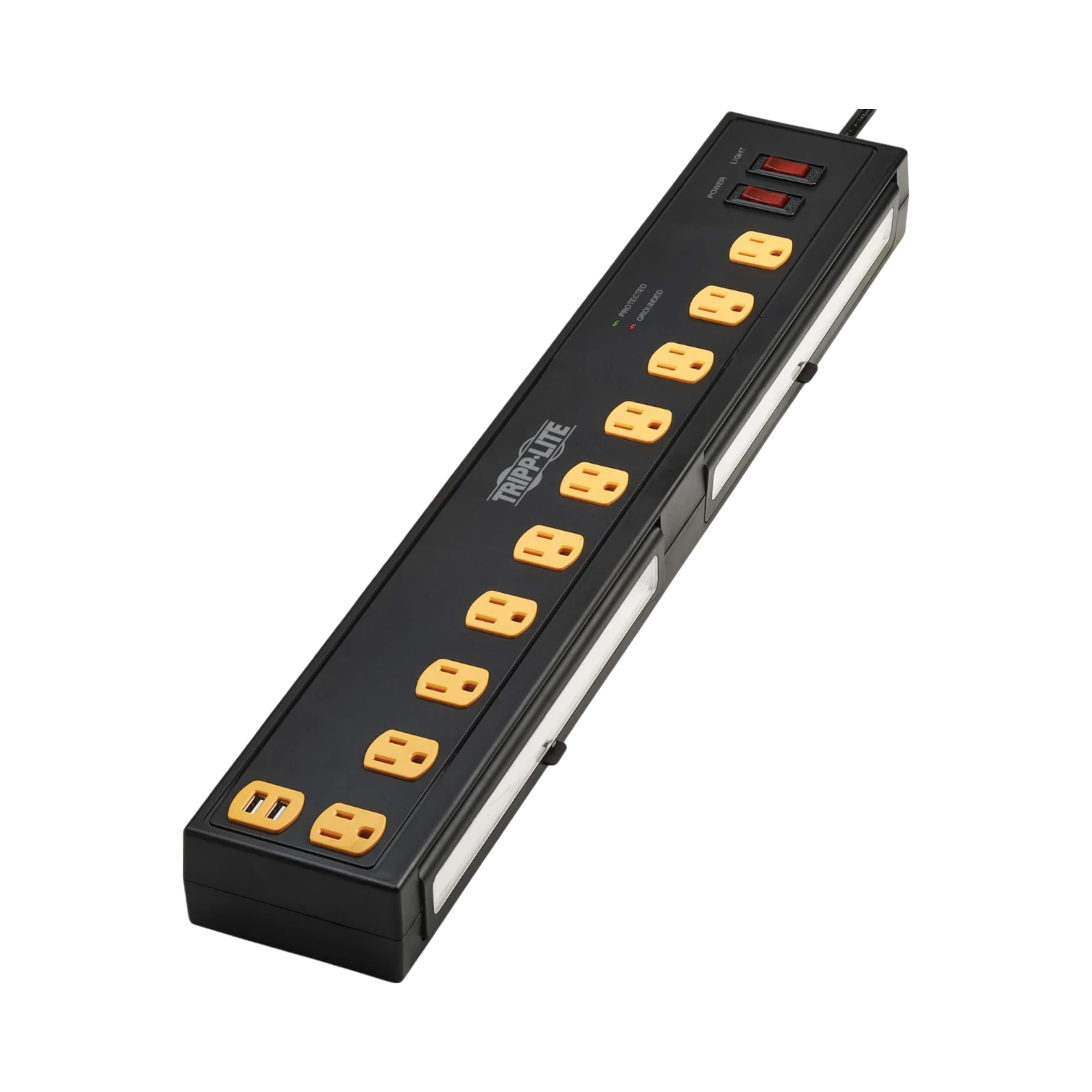 Tripp Lite 10ft Cord 10-Outlets Surge Protector with USB & Swivel Lights — Being Shipped