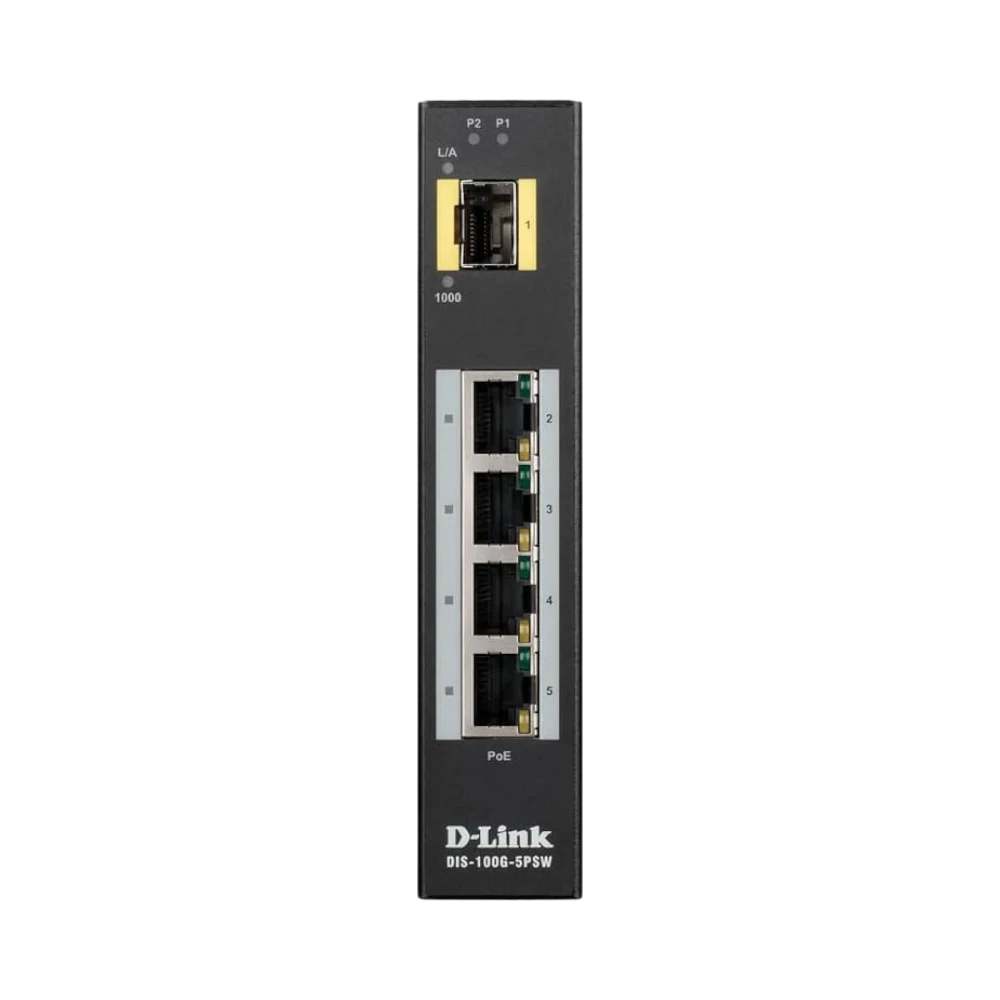 D-Link Industrial 5-Port PoE Gigabit Switch with SFP — Being Shipped