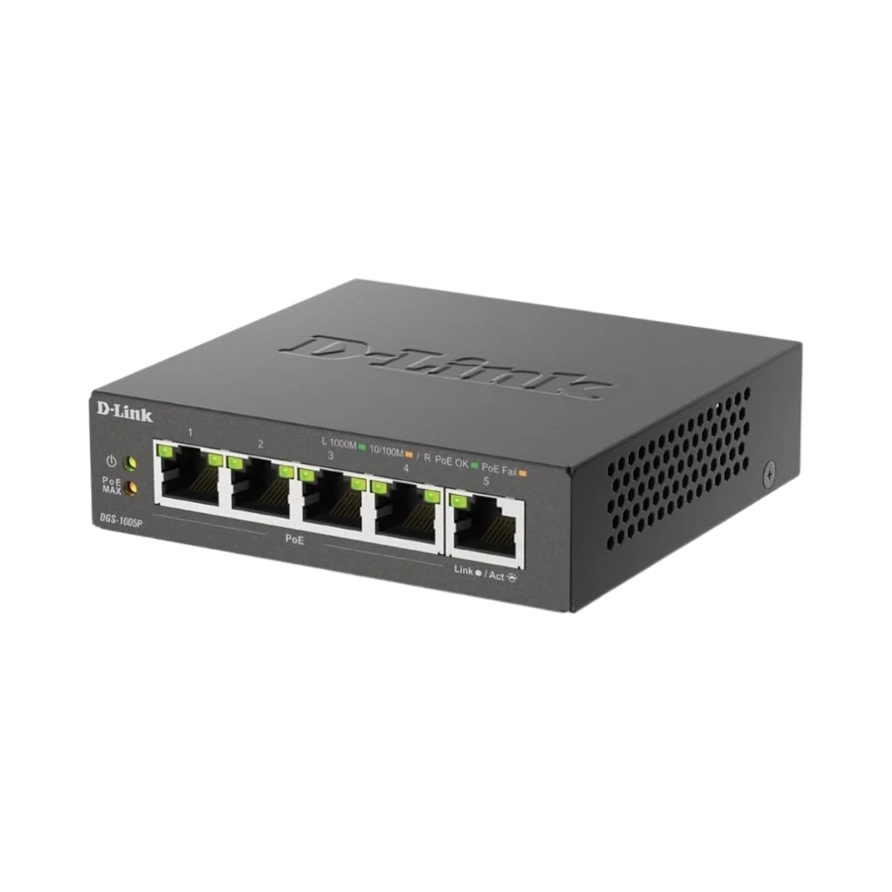 D-Link Compact Design 5-Port Gigabit PoE+ Desktop Switch — Being Shipped