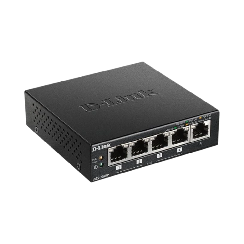 D-Link Compact Design 5-Port Gigabit PoE+ Desktop Switch — Being Shipped