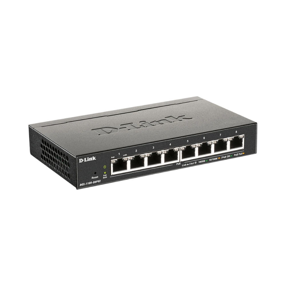 D-Link 8-Port Gigabit PoE+ Smart Managed Switch — Being Shipped