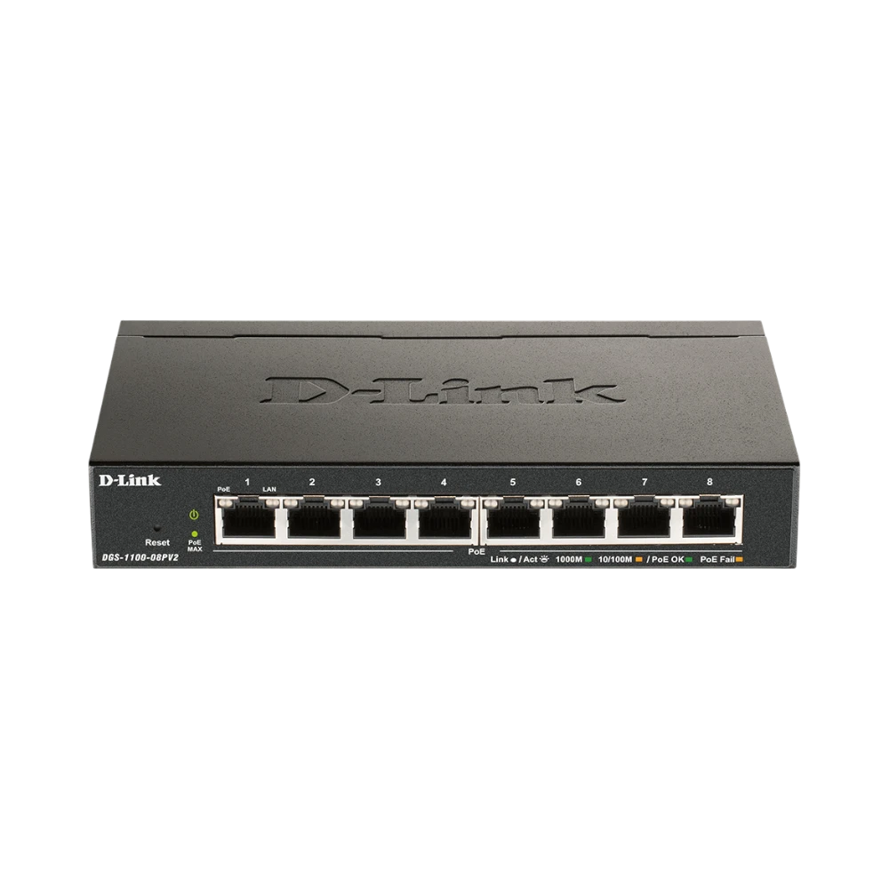 D-Link 8-Port Gigabit PoE+ Smart Managed Switch — Being Shipped