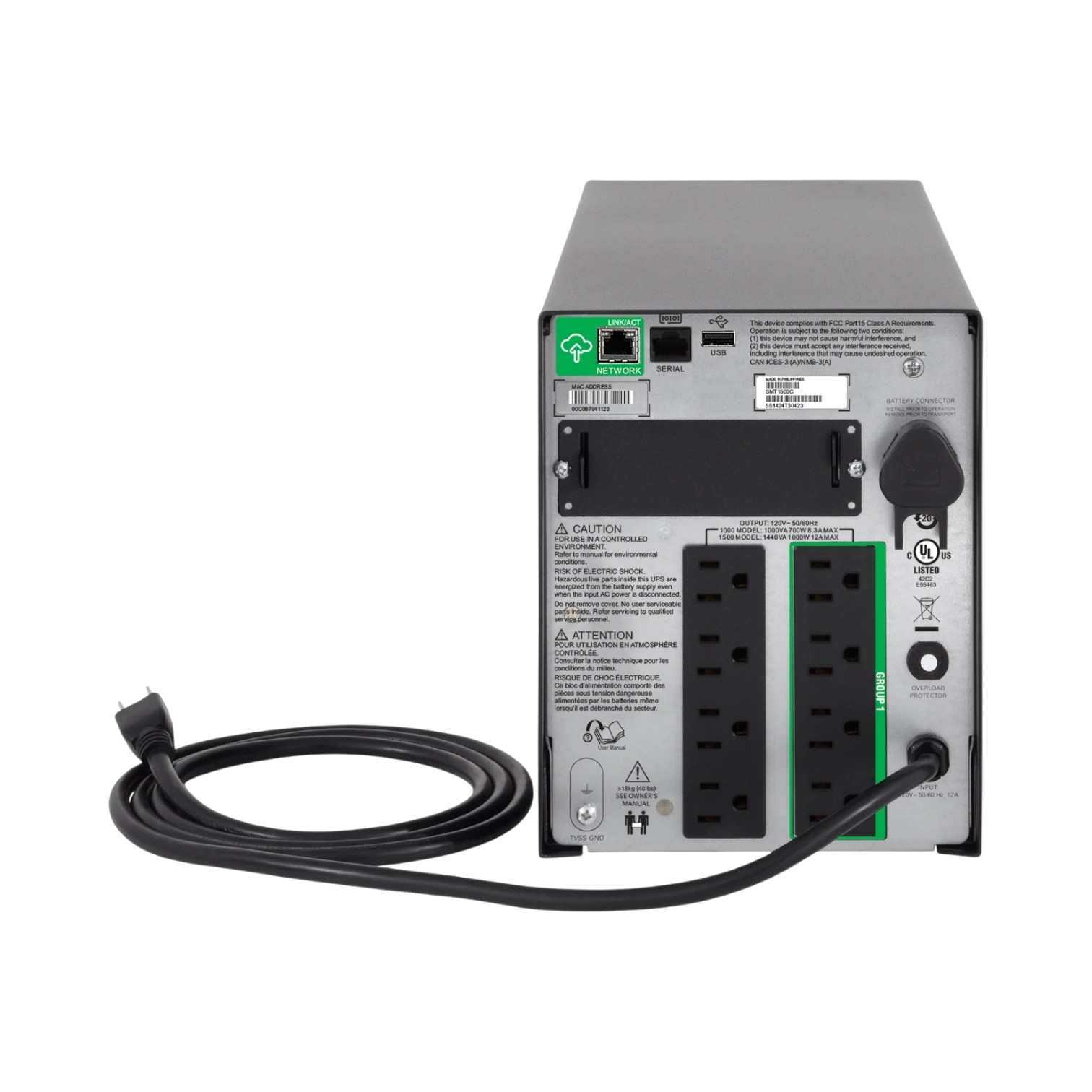 APC Smart-UPS 1500VA 8 x NEMA 5-15R Outlets Tower UPS — Being Shipped