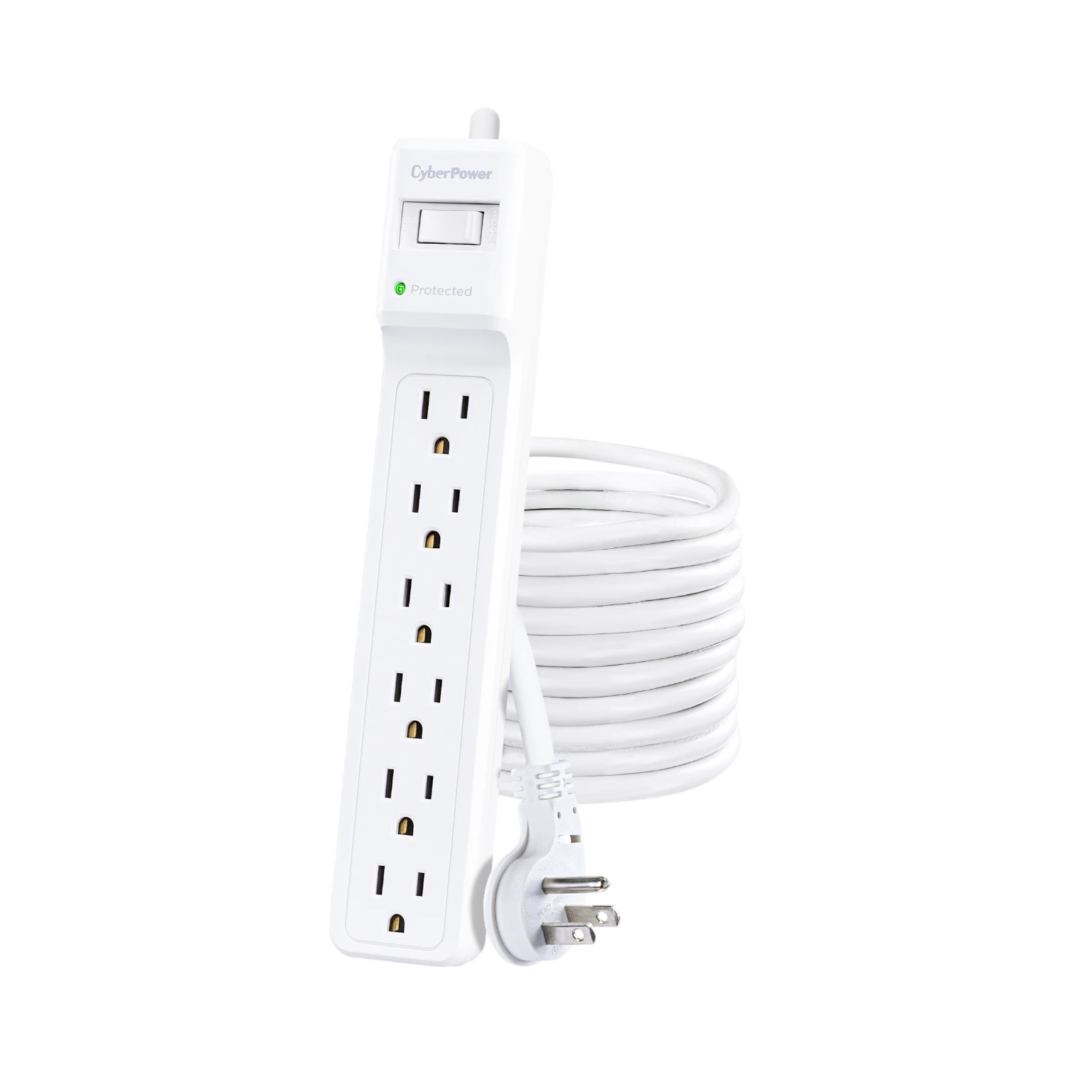 CyberPower B625 Essential 6-Outlet Surge Protector (White) — Being Shipped