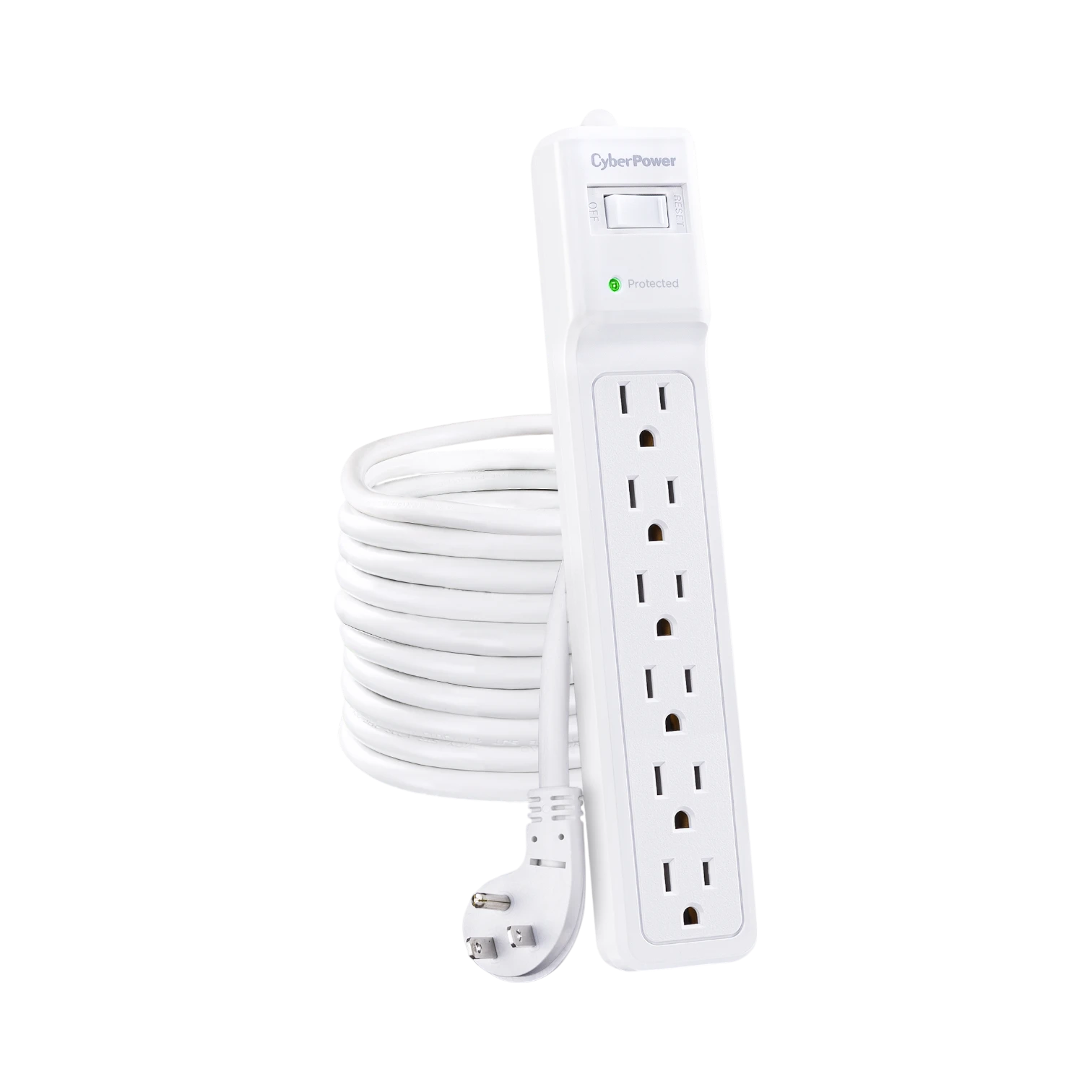 CyberPower B625 Essential 6-Outlet Surge Protector (White) — Being Shipped