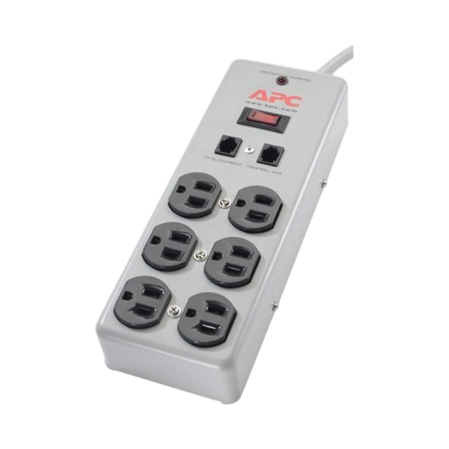 APC Essential 120V 6-Outlets Surge Protector (Gray) — Being Shipped