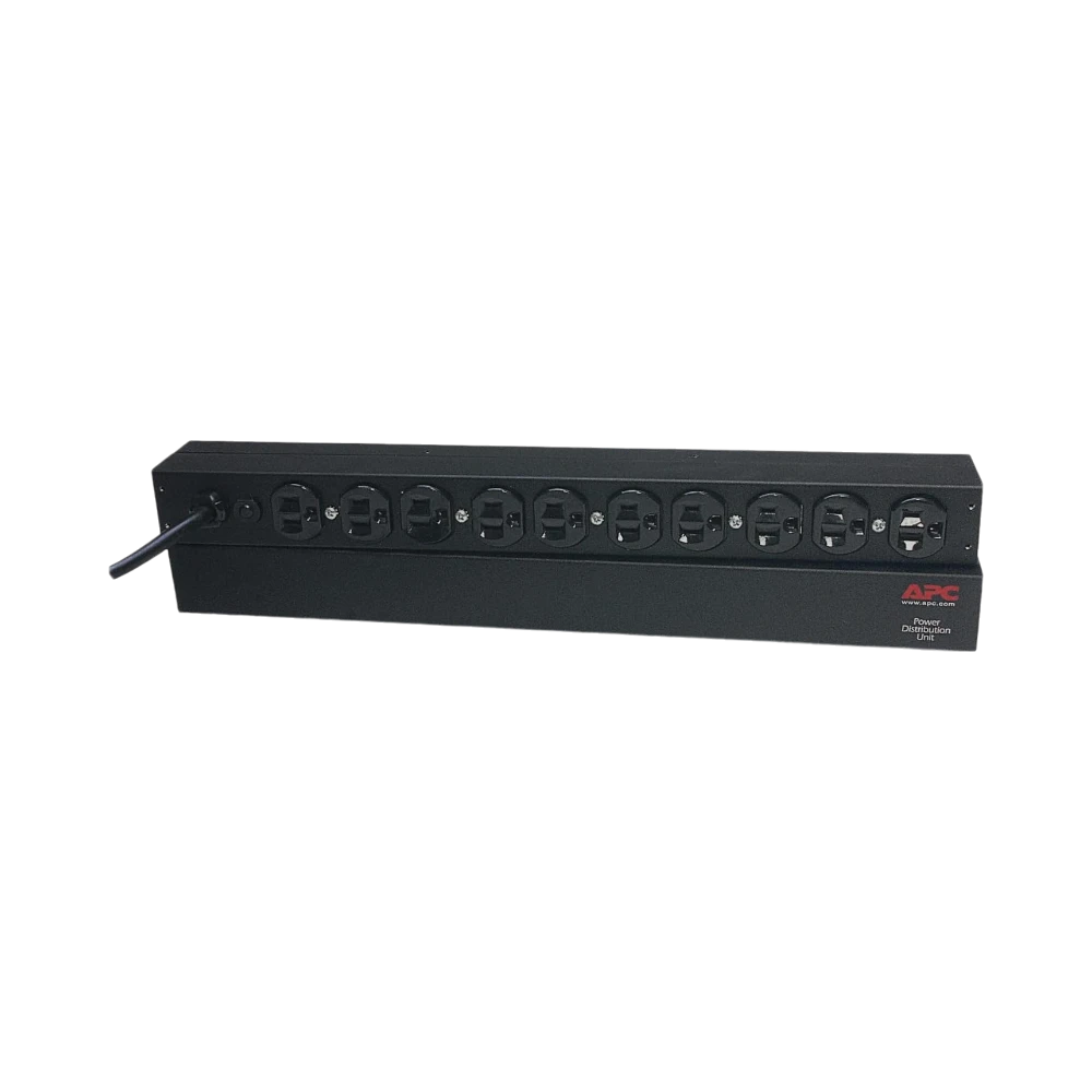 APC 12ft Cord 1U 120V Basic 15A 10-Outlets Rack Power Distribution Unit — Being Shipped