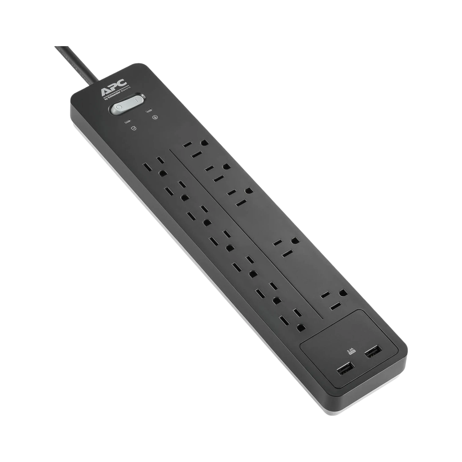 APC 12-Outlet Surge Protector with USB Charging (Black) — Being Shipped