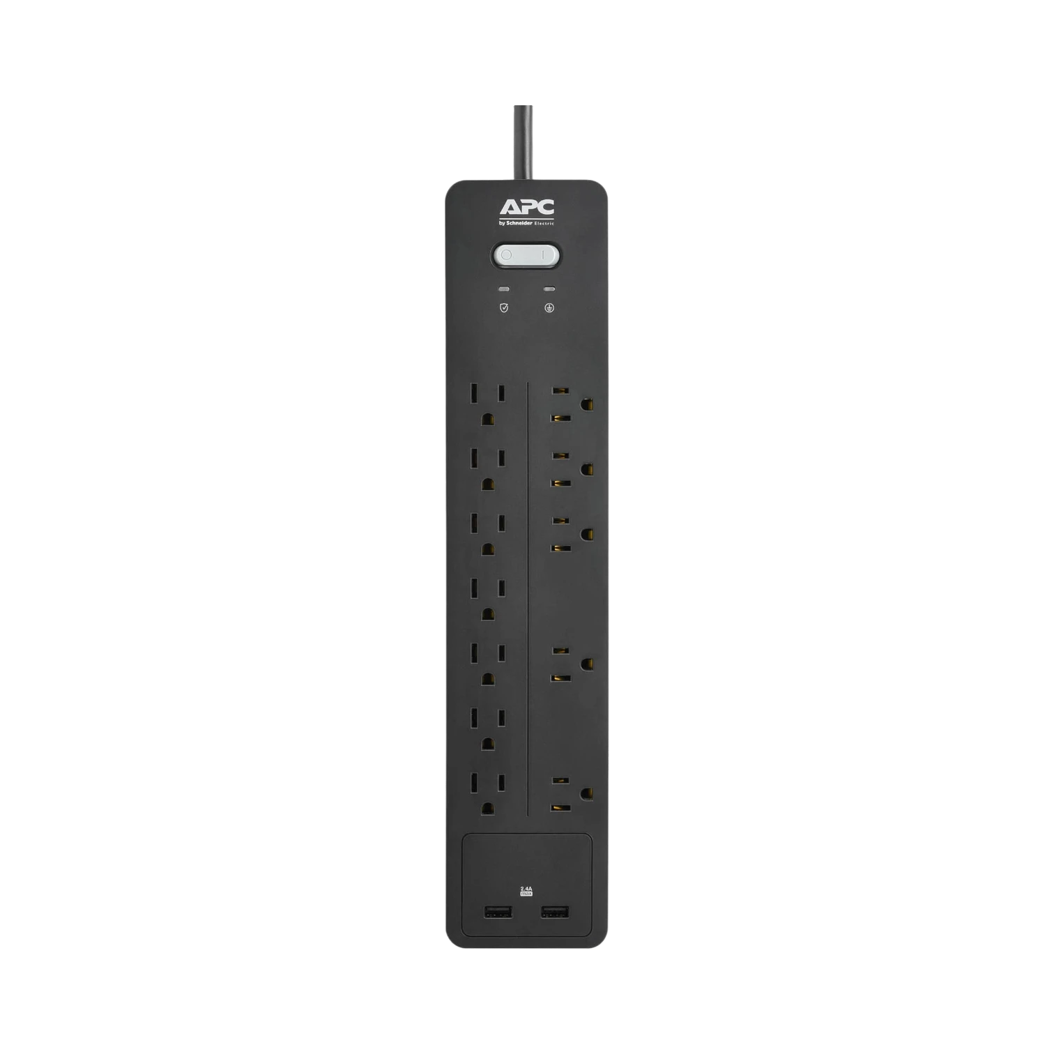 APC 12-Outlet Surge Protector with USB Charging (Black) — Being Shipped