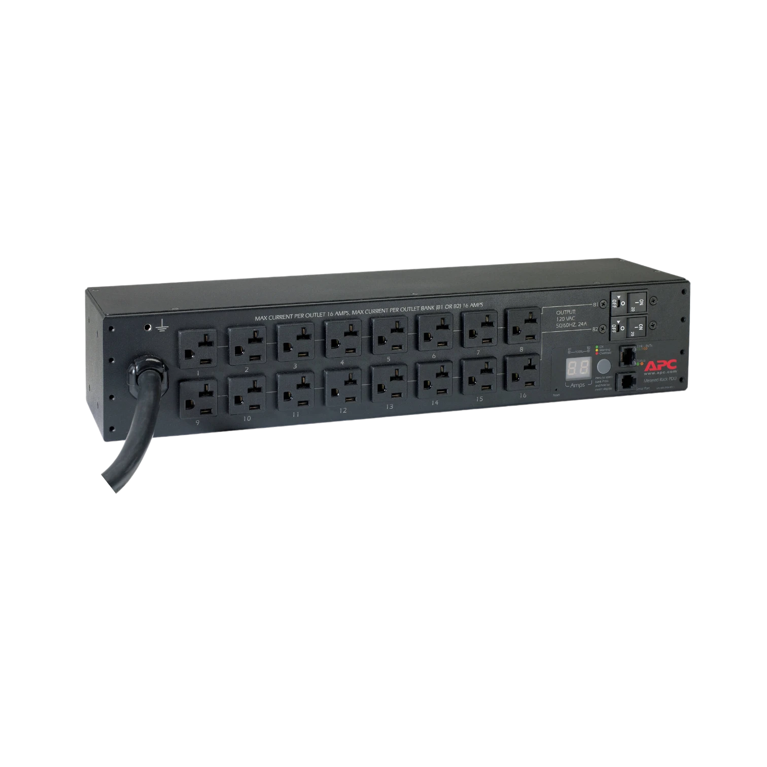 APC Metered 12ft Cord 120V 2U 16-Outlets Rack Power Distribution Unit — Being Shipped