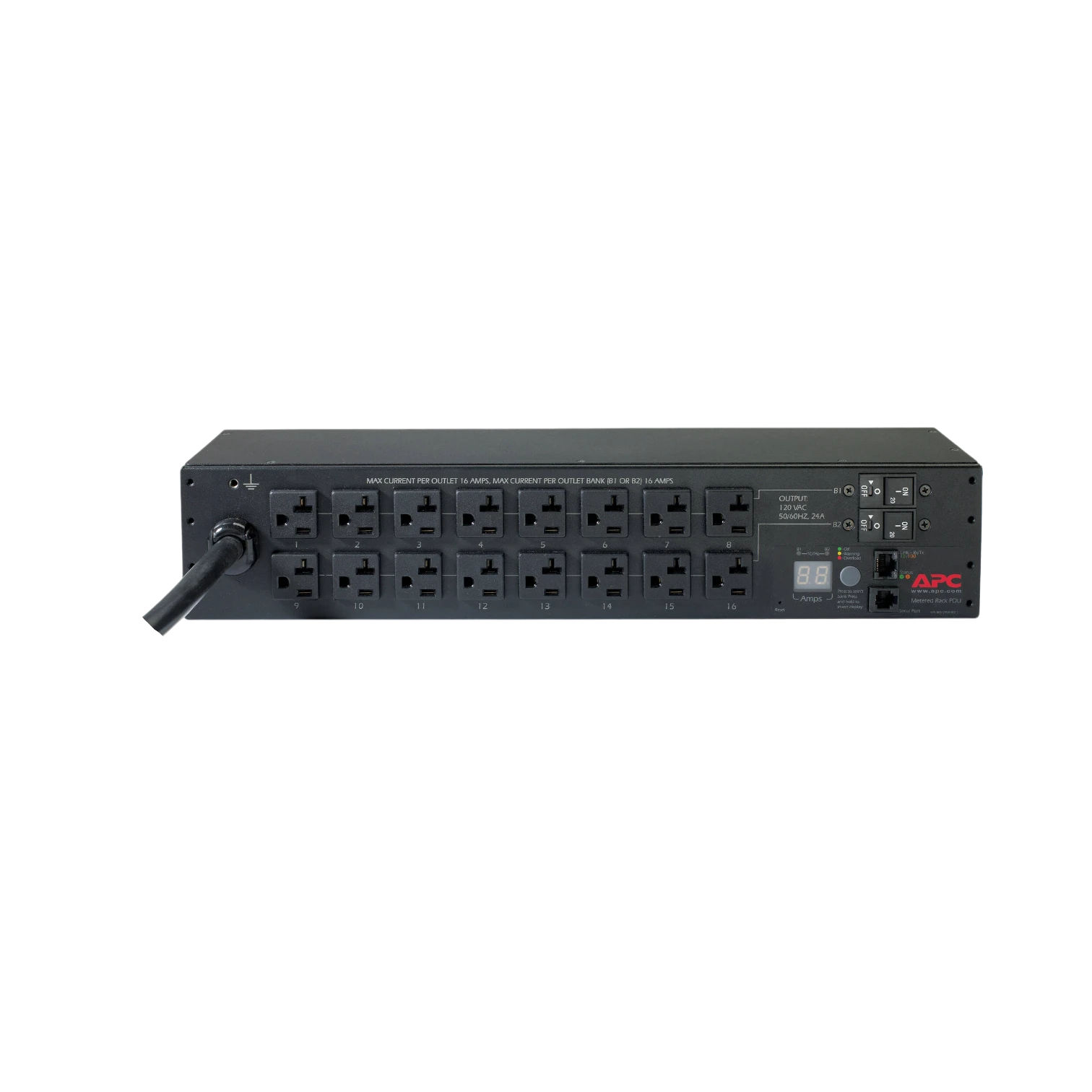 APC Metered 12ft Cord 120V 2U 16-Outlets Rack Power Distribution Unit — Being Shipped