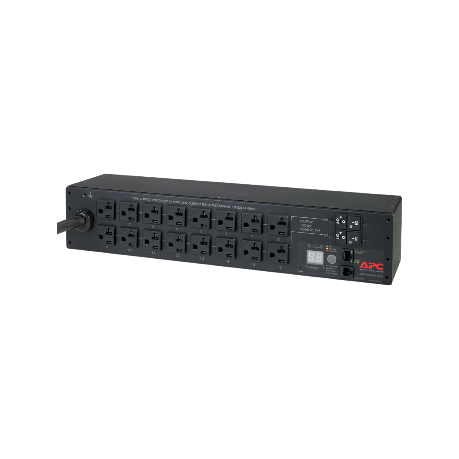 APC Metered 12ft Cord 120V 2U 16-Outlets Rack Power Distribution Unit — Being Shipped