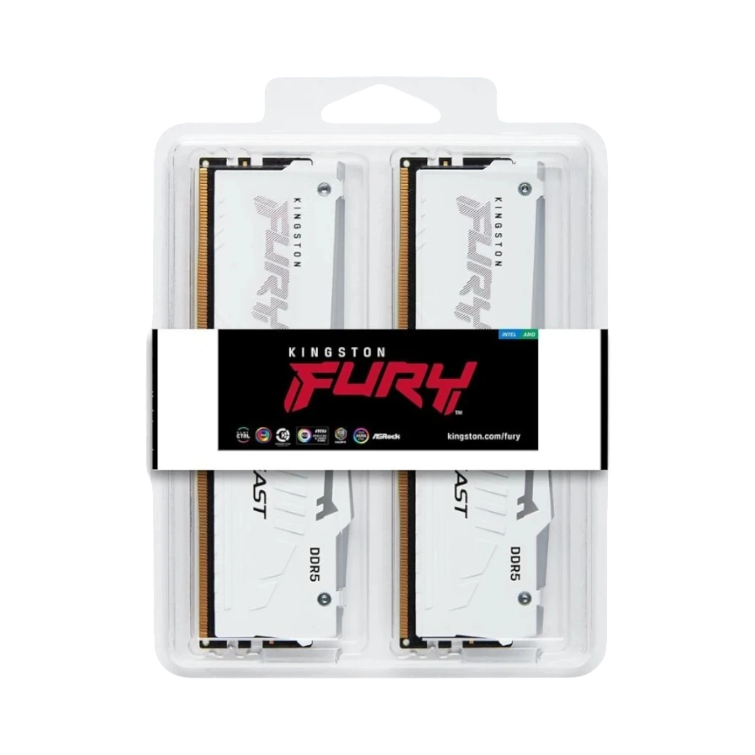 Kingston FURY Beast White 32GB DDR5 5200MT/s RGB Memory Kit (2 x 16GB) — Being Shipped