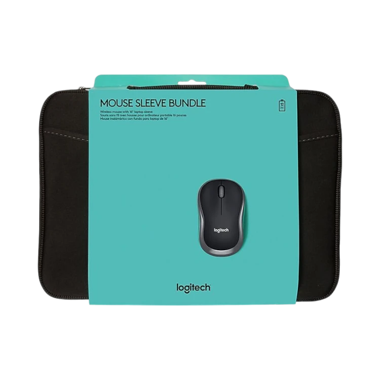 Logitech M185 Wireless Optical Mouse with Laptop Sleeve Combo — Being Shipped