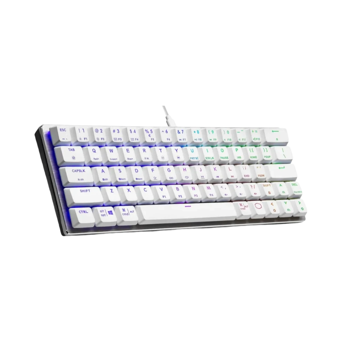 Cooler Master SK620 60% Blue Switches Keyboard (Silver White) — Being Shipped