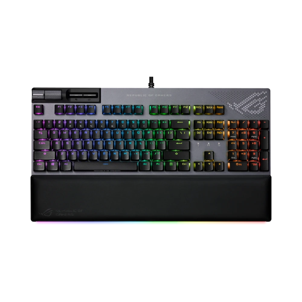 ASUS Strix Flare II Animate Ergonomic Wired Mechanical Gaming Keyboard (Gunmetal) — Being Shipped