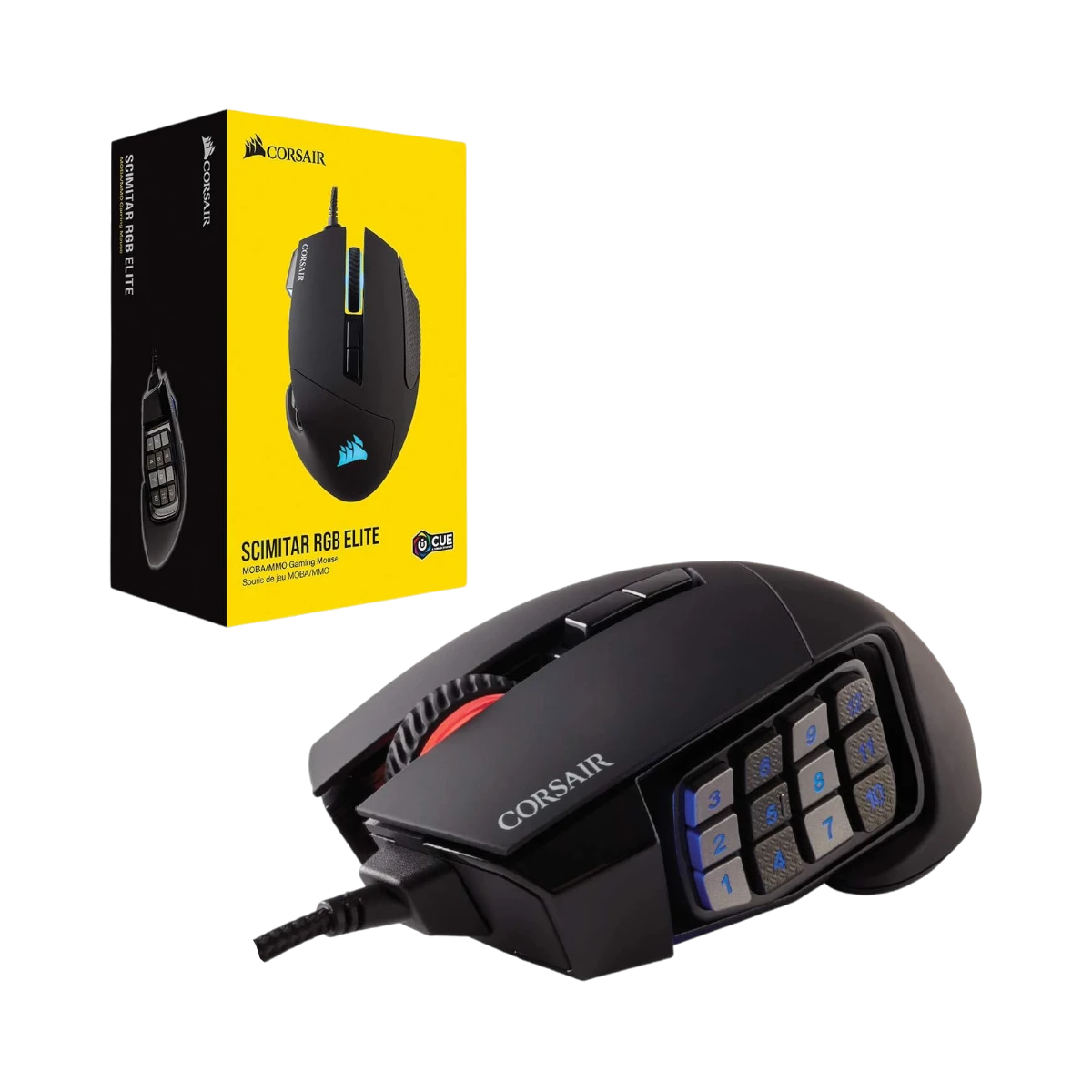 Corsair SCIMITAR RGB ELITE Optical MOBA/MMO Gaming Mouse — Being Shipped