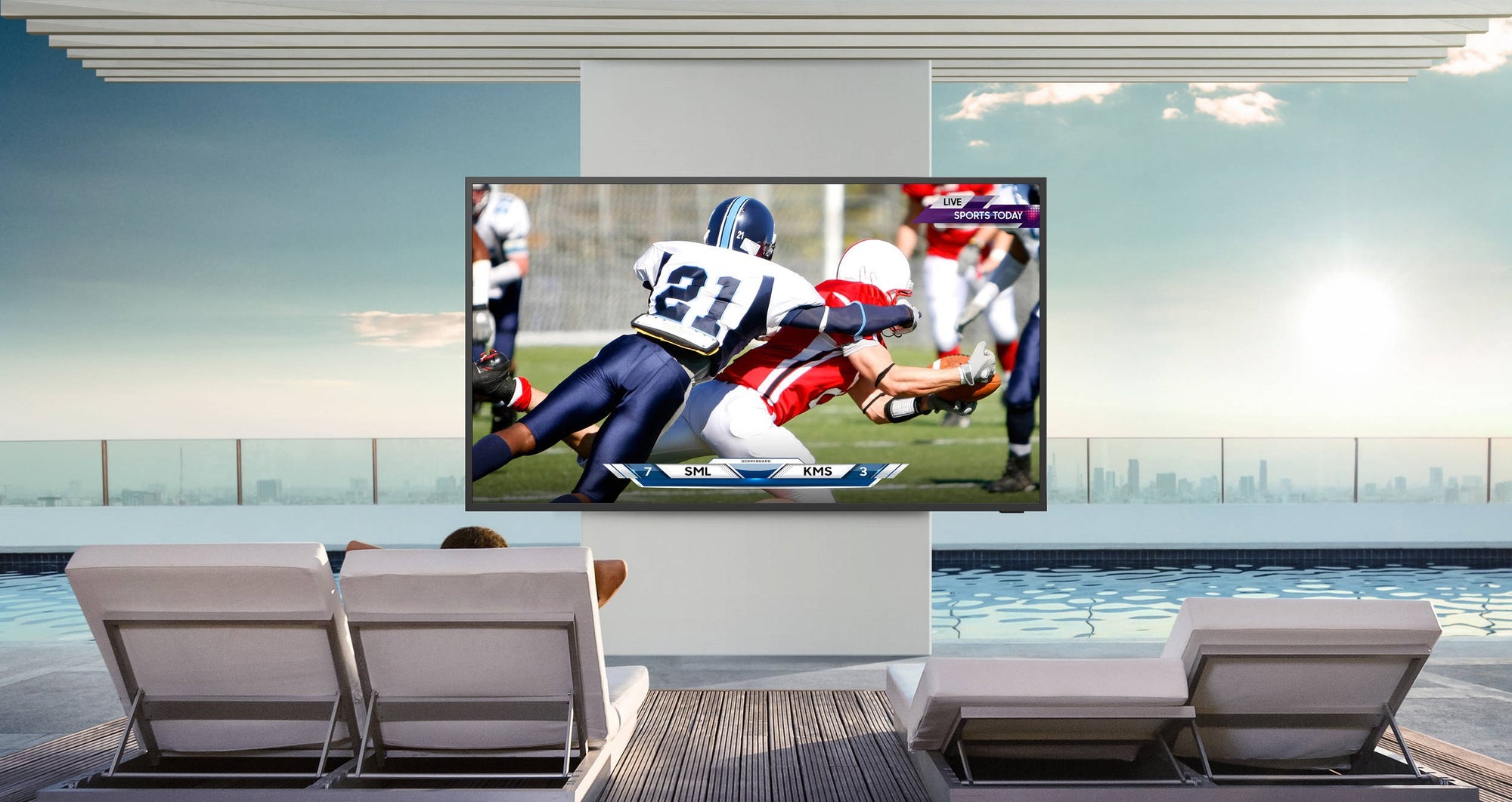 Samsung The Terrace 55" Class HDR UHD 4K Smart Partial Sun Outdoor QLED TV — Being Shipped