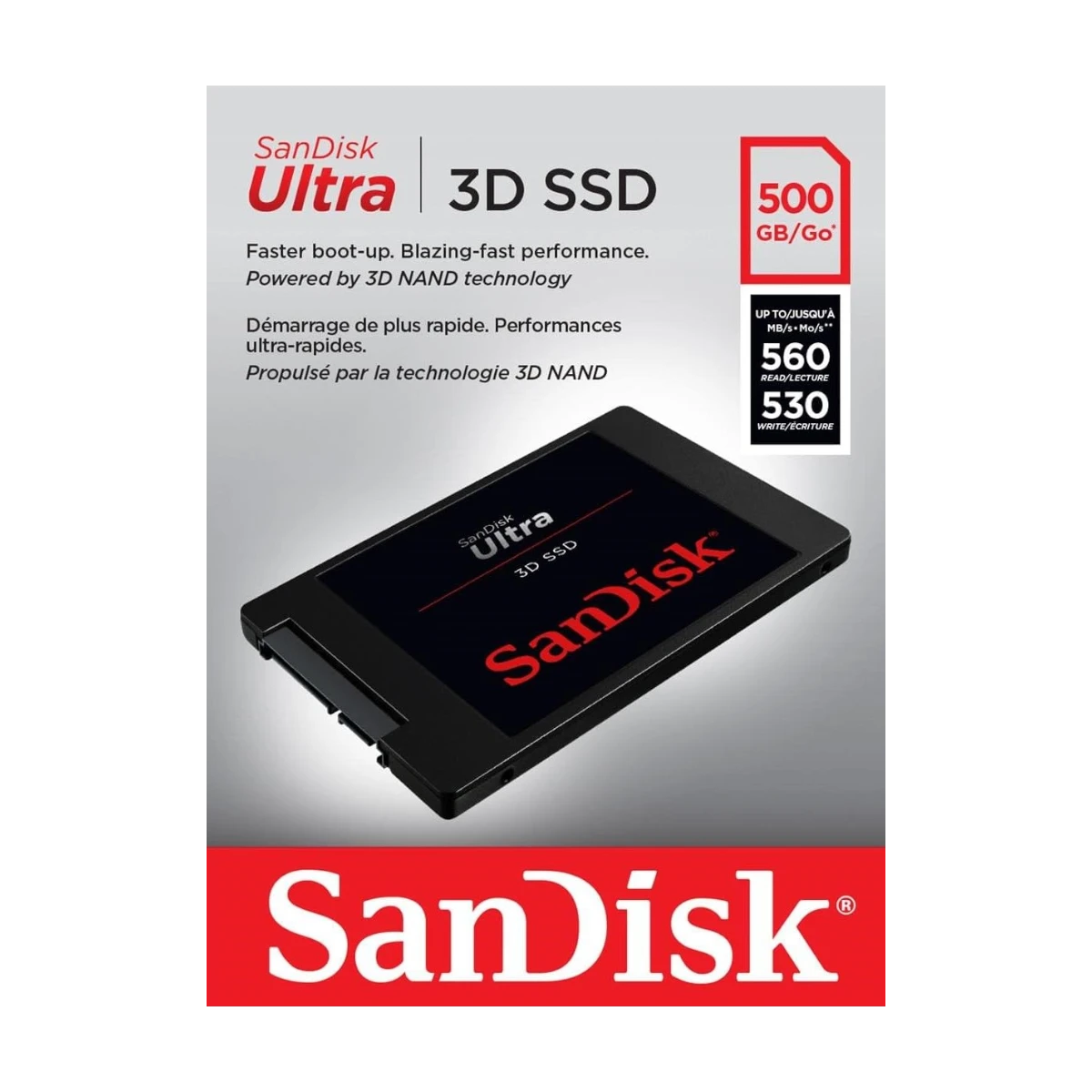 SanDisk Ultra 3D 500GB 2.5" SATA III 6 Gb/s Internal SSD — Being Shipped