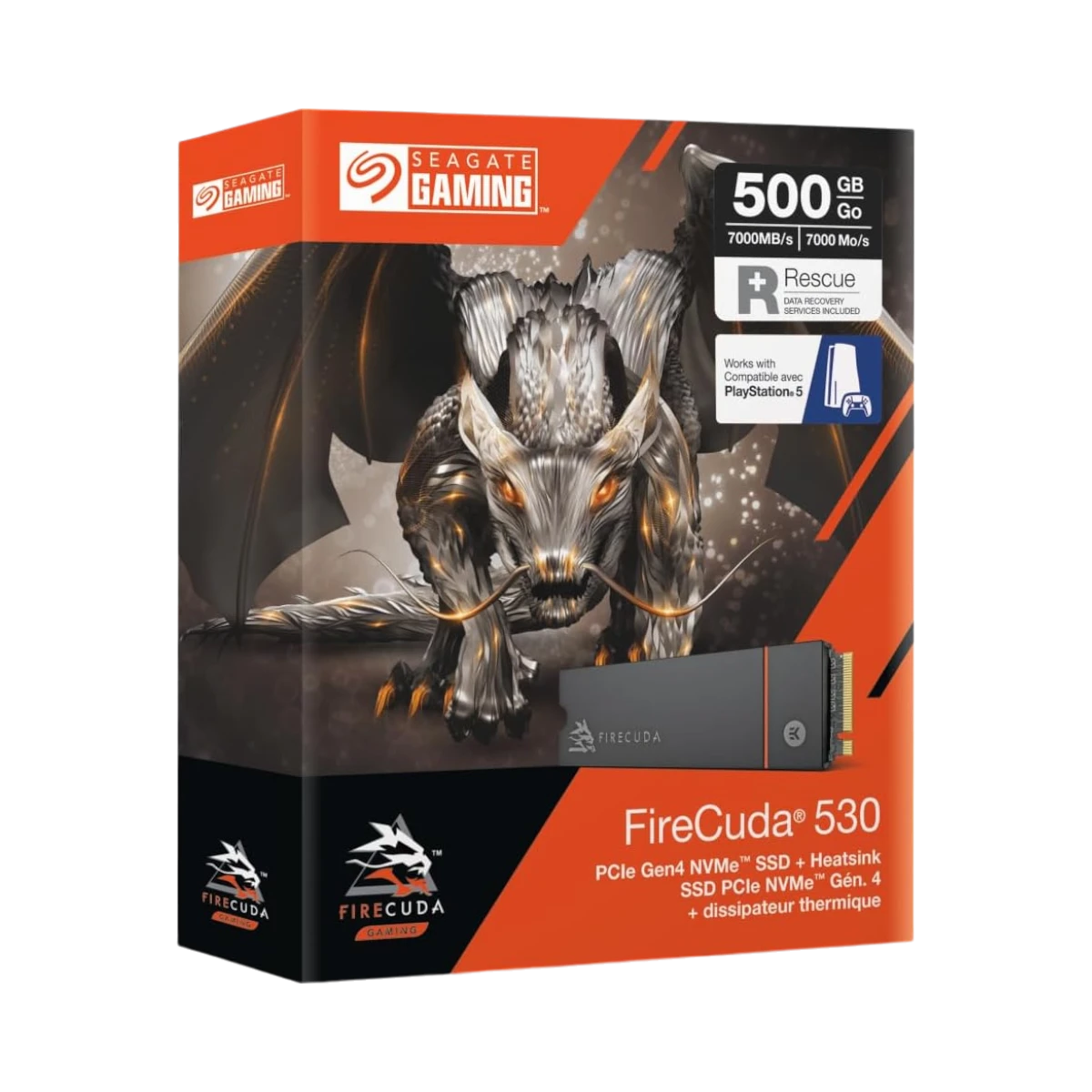 Seagate FireCuda 530 500GB M.2 PCIe Gen4 NVMe SSD with Heatsink — Being Shipped