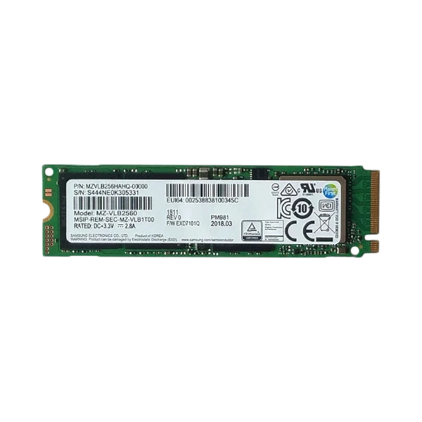 Samsung PM981 256GB M.2 PCIe 3.0 NVMe Internal SSD — Being Shipped