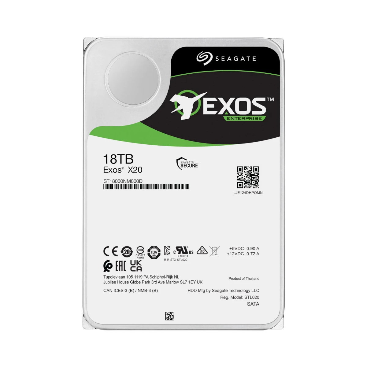 Seagate Exos X20 18TB 3.5" 7200RPM SAS 12Gb/s Internal HDD — Being Shipped