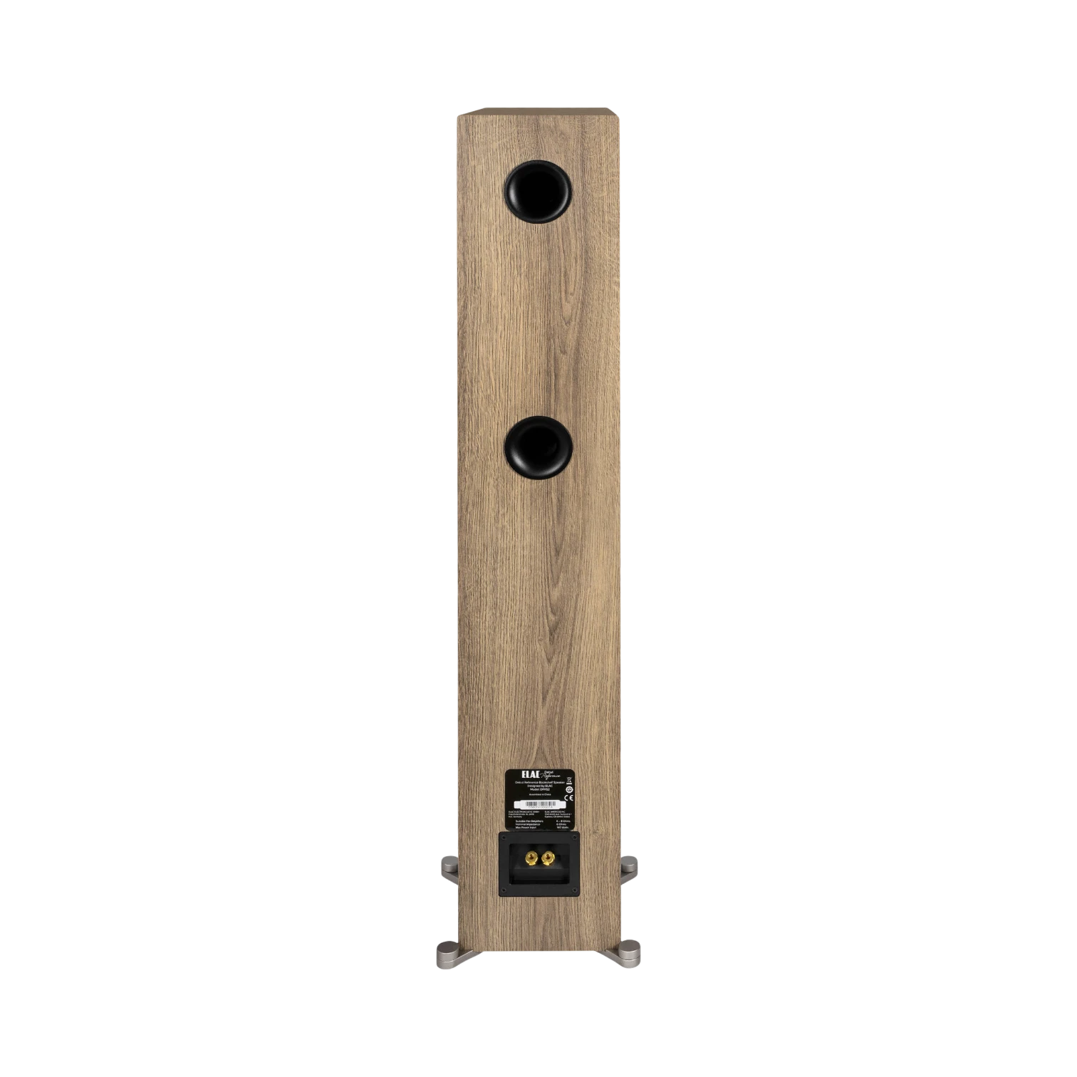 ELAC Debut Reference Three-Way Floorstanding Speaker (White Baffle, Oak Cabinet) — Being Shipped