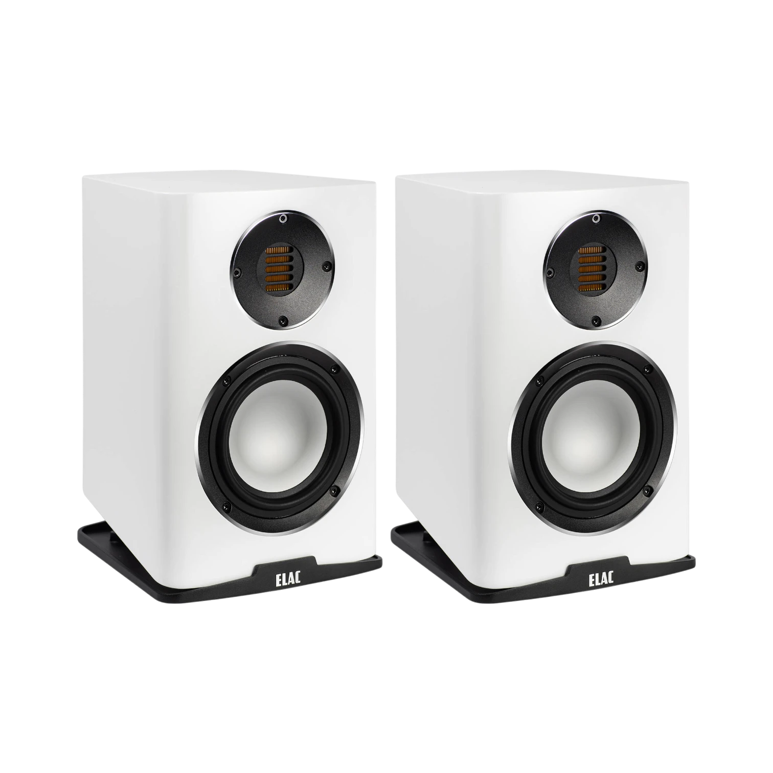 ELAC Carina BS243.4 2-Way Bookshelf Speakers (Satin White, Pair) — Being Shipped