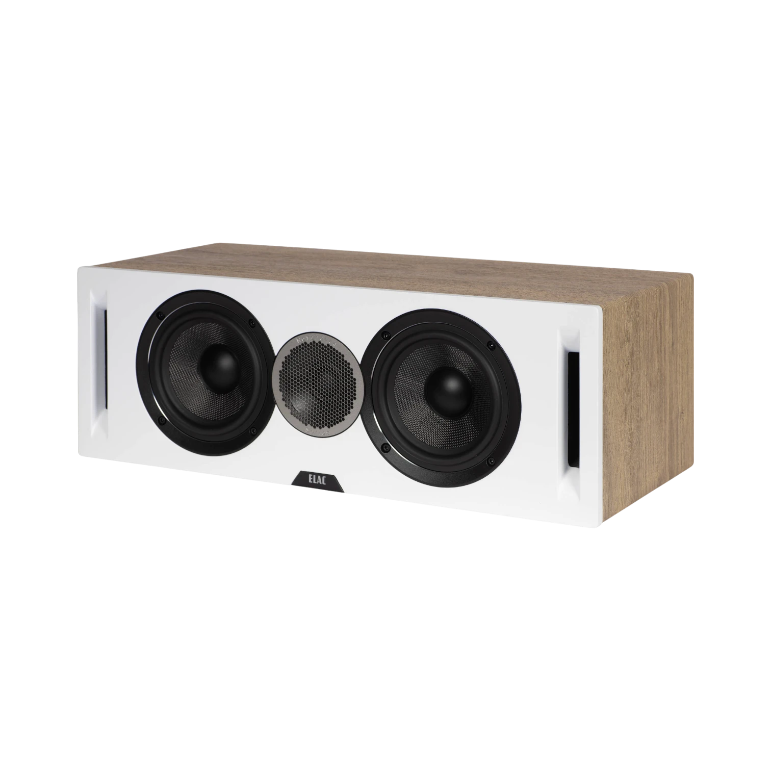 ELAC Debut Reference Two-Way Center Channel Speaker (White Baffle, Oak Cabinet) — Being Shipped