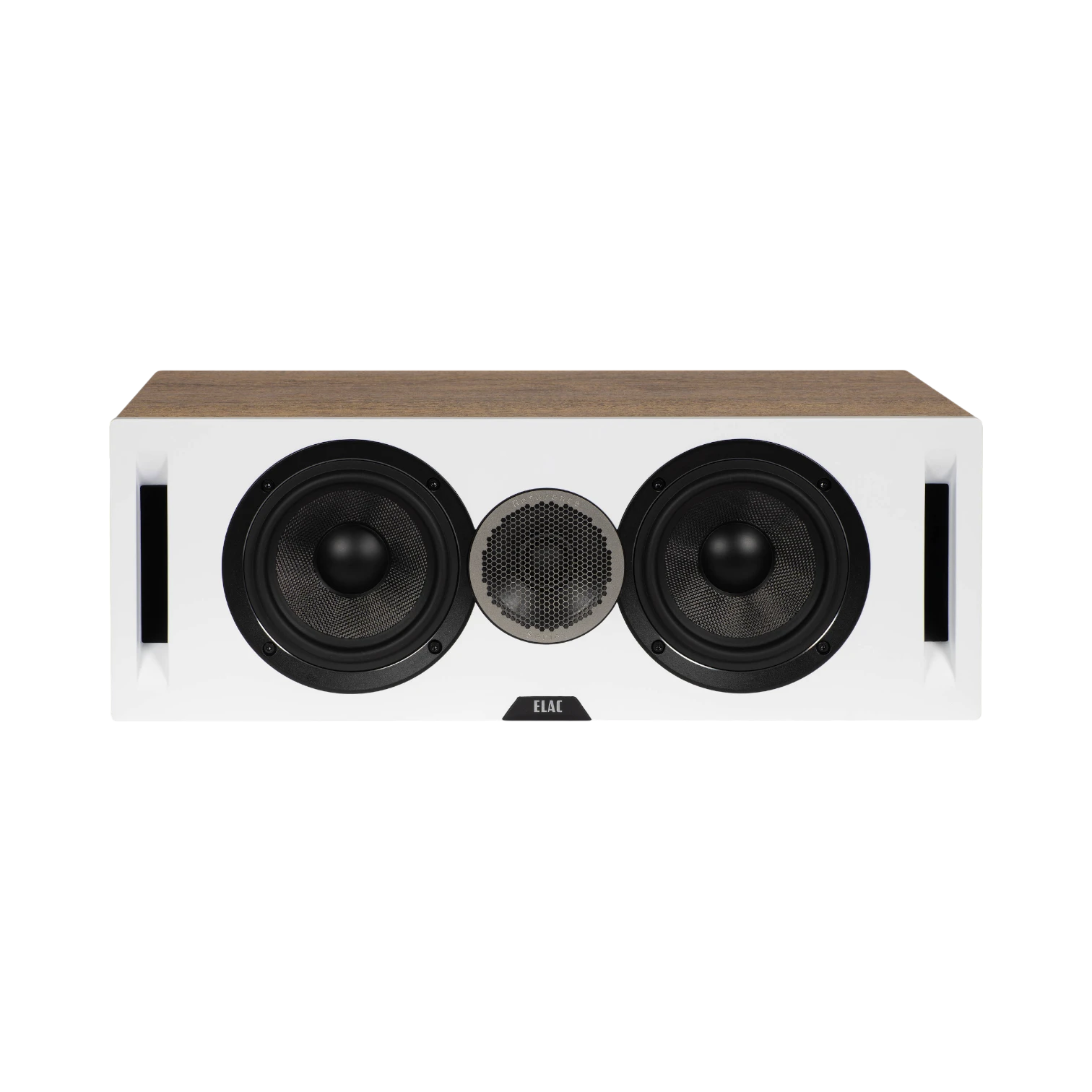 ELAC Debut Reference Two-Way Center Channel Speaker (White Baffle, Oak Cabinet) — Being Shipped