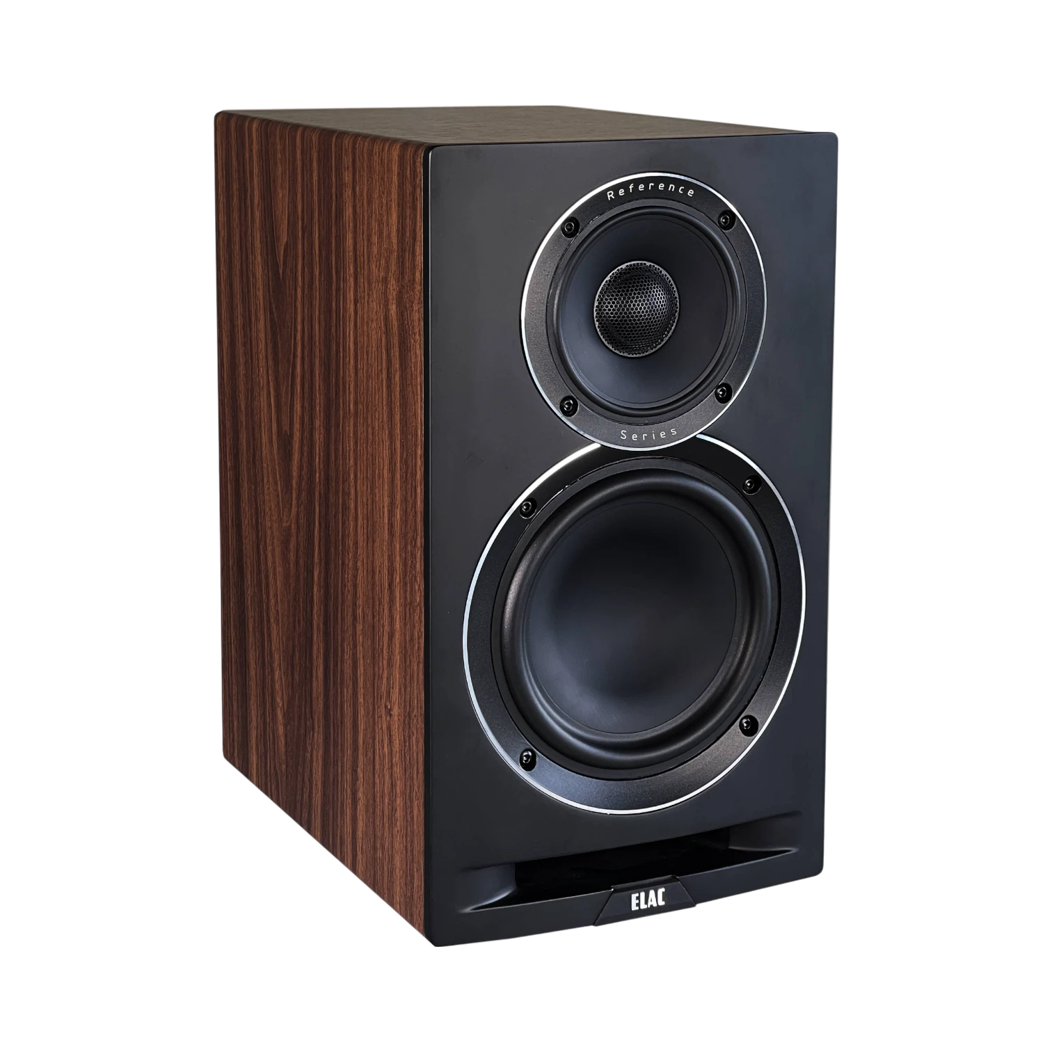 ELAC Uni-Fi Reference UBR62 3-Way Bookshelf Speakers (Satin Black with Walnut Sides, Pair) — Being Shipped