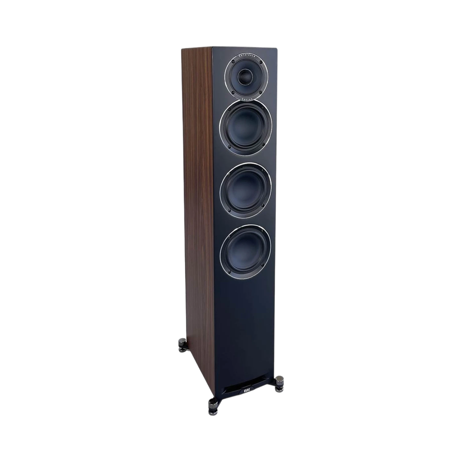 ELAC Uni-Fi Reference UFR52 Floorstanding Speaker (Satin Black, Walnut Sides) — Being Shipped