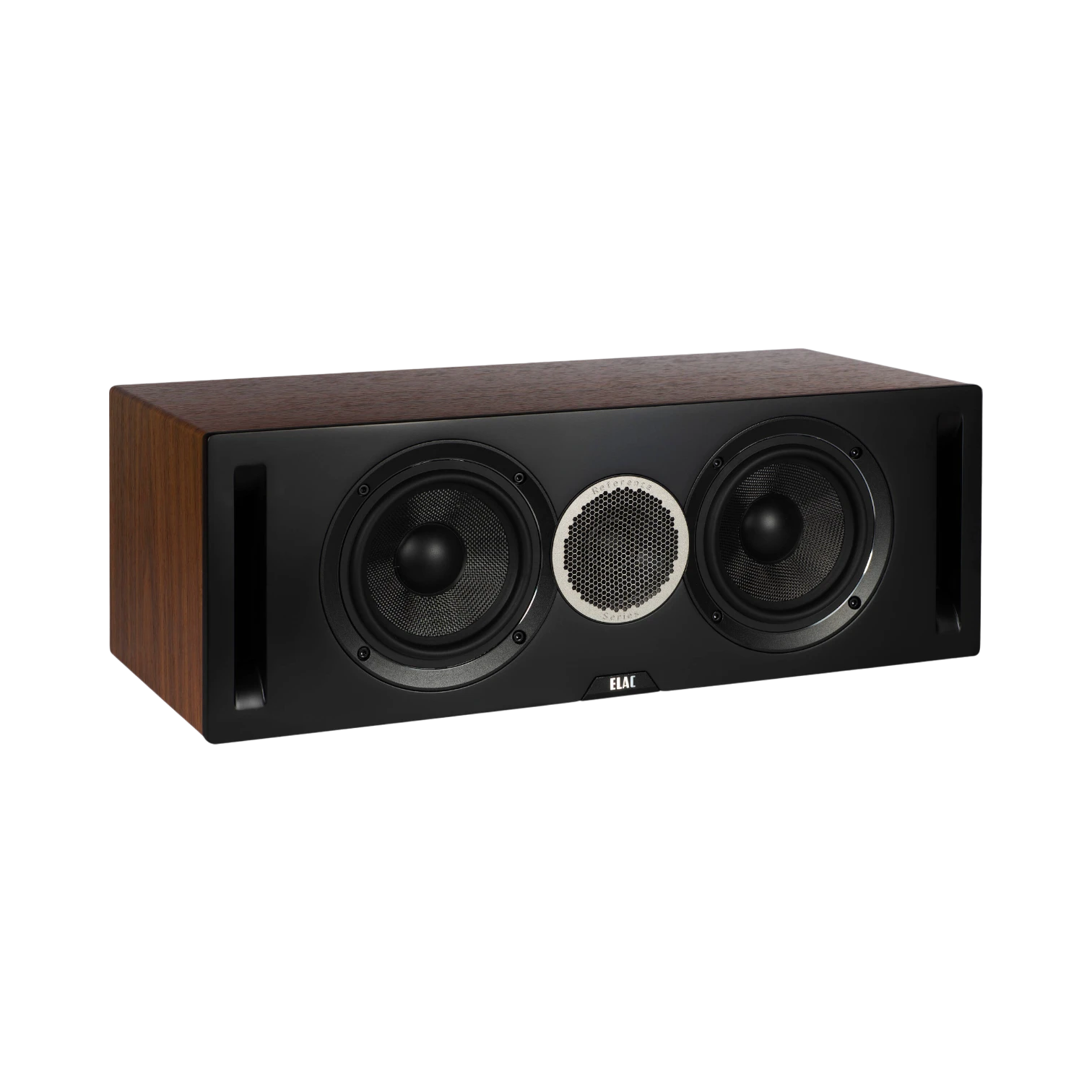 ELAC Debut Reference Two-Way Center Channel Speaker (Black Baffle, Walnut Cabinet) — Being Shipped