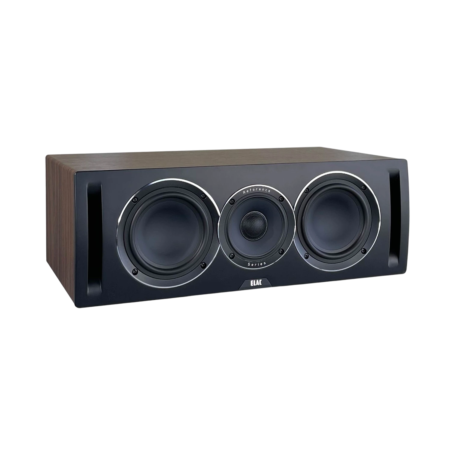 ELAC Uni-Fi Reference UCR52 3-Way Center Channel Speaker (Satin Black, Walnut Sides) — Being Shipped