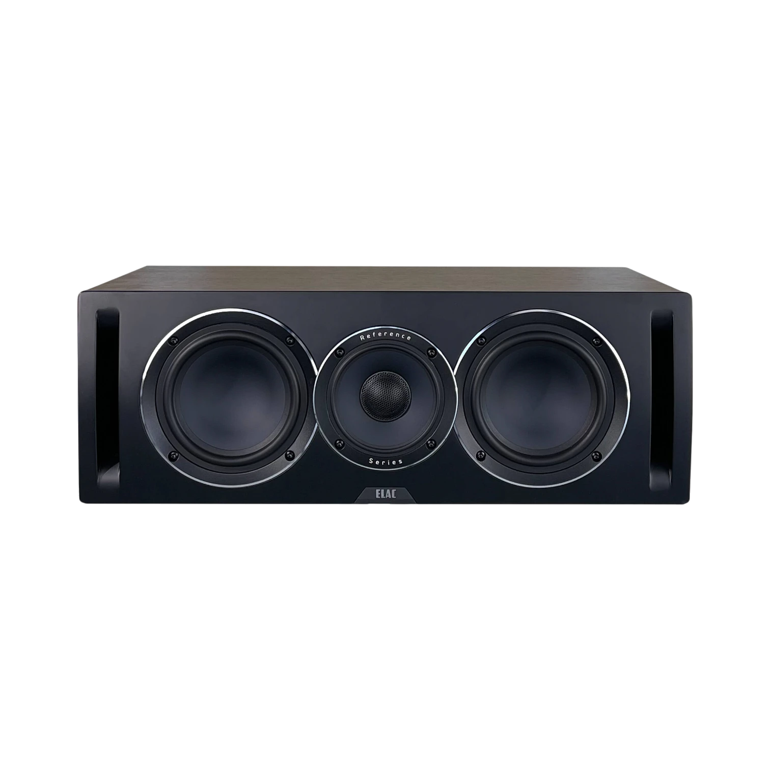 ELAC Uni-Fi Reference UCR52 3-Way Center Channel Speaker (Satin Black, Walnut Sides) — Being Shipped