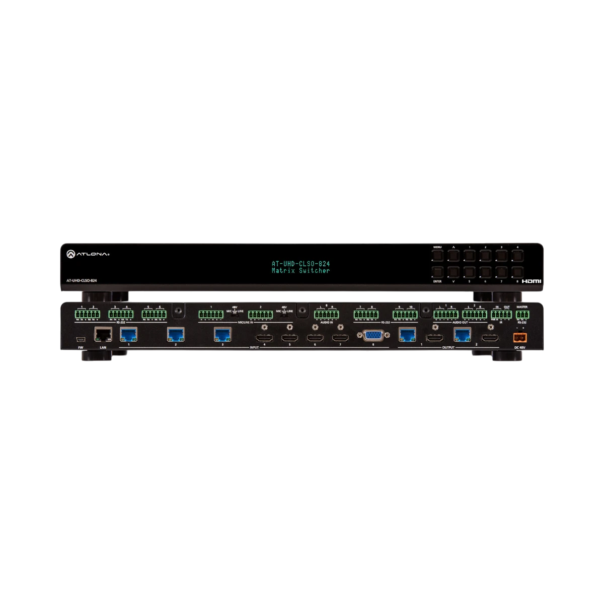 Atlona 4K/UHD 8x2 Multi-Format Matrix Switcher with Dual HDBaseT/Mirrored HDMI — Being Shipped