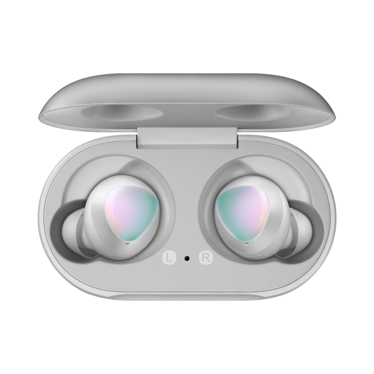 Samsung Galaxy Buds True Wireless Earbuds with Charging Case (Aura Glow Silver) — Being Shipped